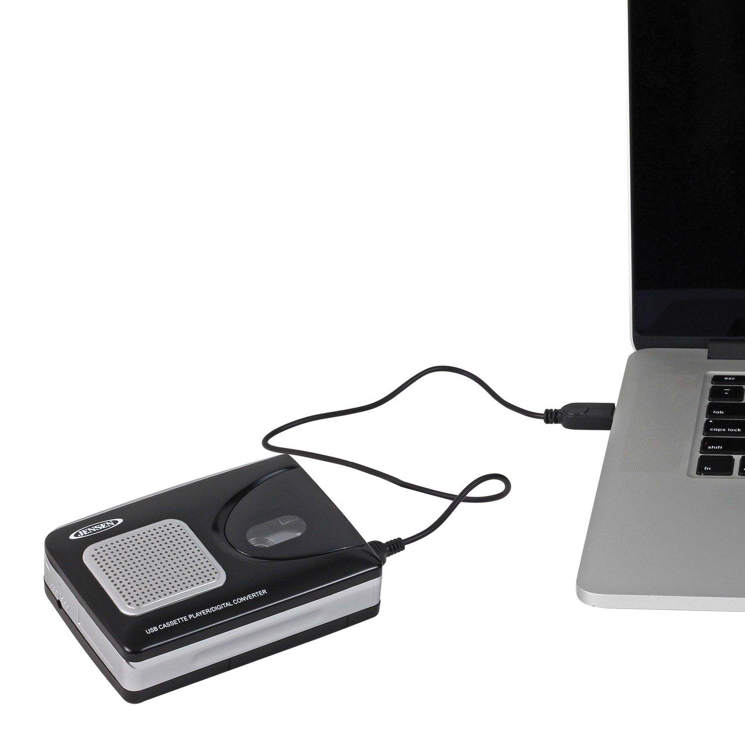 Jensen Cassette Player with BuiltIn Speaker and MP3 Conversion