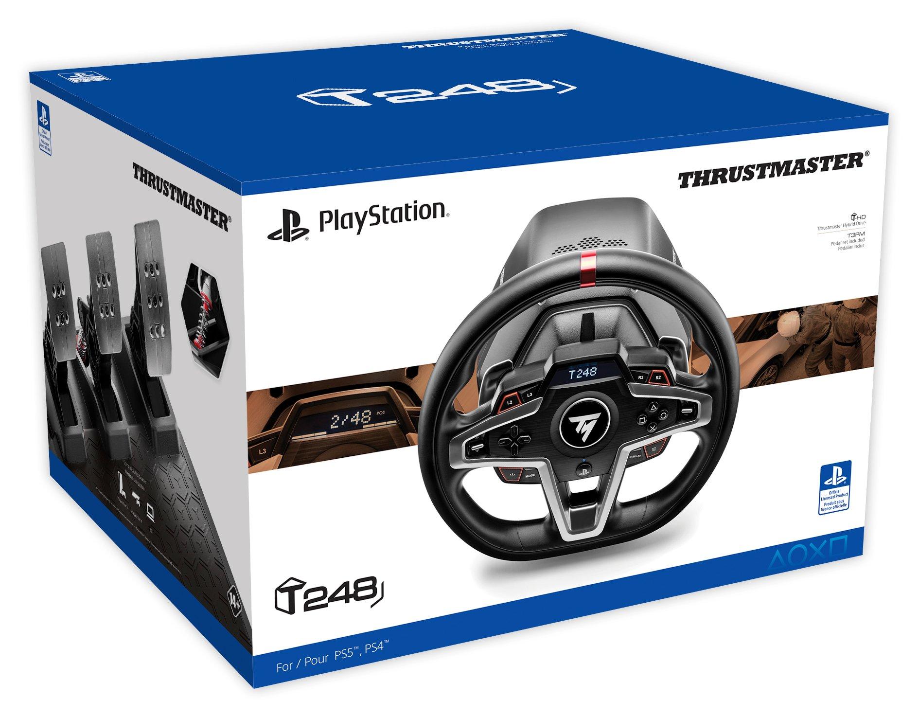 Thrustmaster T248 Corrida Roda Para Ps5 Ps4 Jogo Console Novo Sistema  Híbrido 25 Botões De Ação Para Playstation 5 Playstation 4 Pc - Rodas -  AliExpress