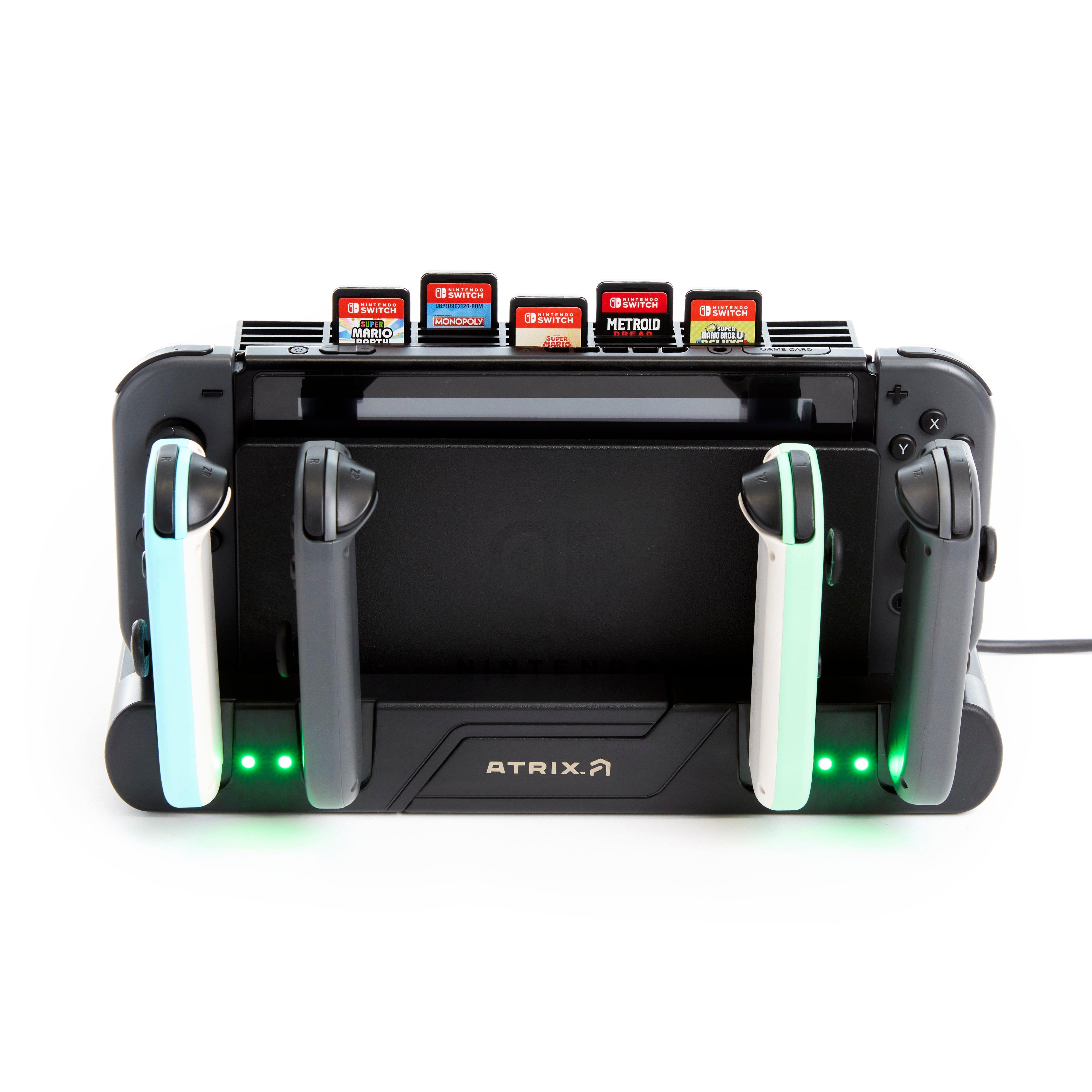 Atrix Nintendo Switch 6-in-1 Controller Charger Dock and Game Deck