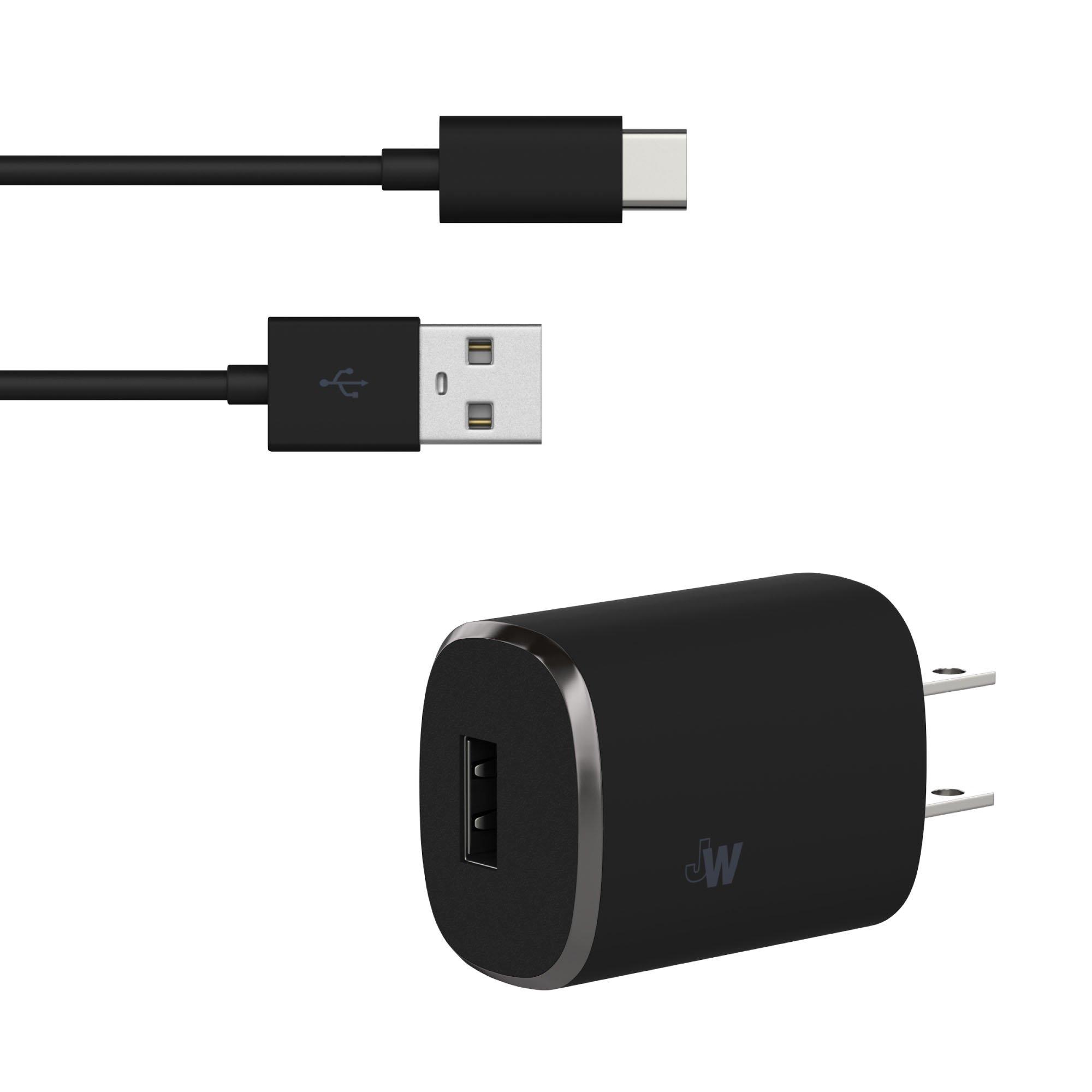 list item 1 of 4 Just Wireless 12 Watt Home Charger with 6-ft USB-C Cable Black