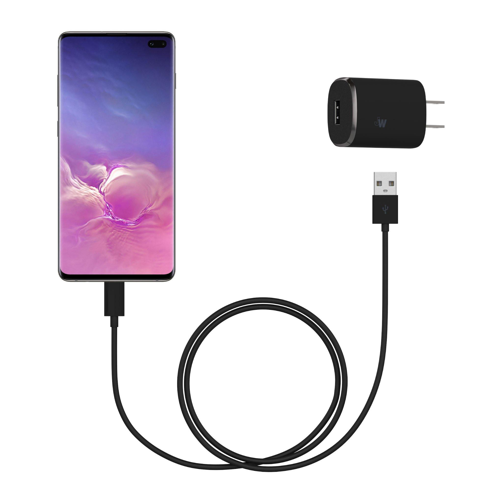 list item 2 of 4 Just Wireless 12 Watt Home Charger with 6-ft USB-C Cable Black
