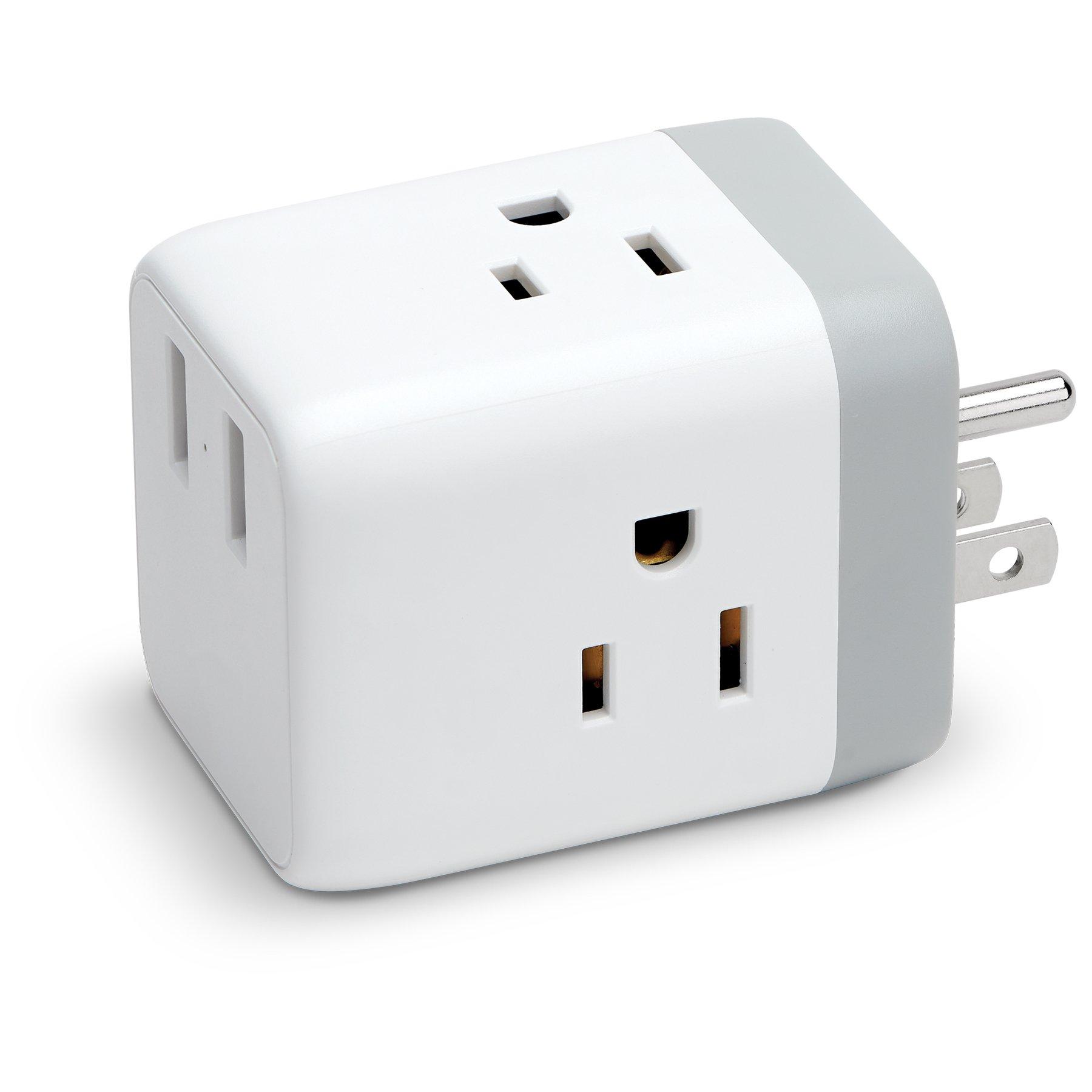 iLive Multi AC Outlet Cube with 3 AC ports and 2 USB ports