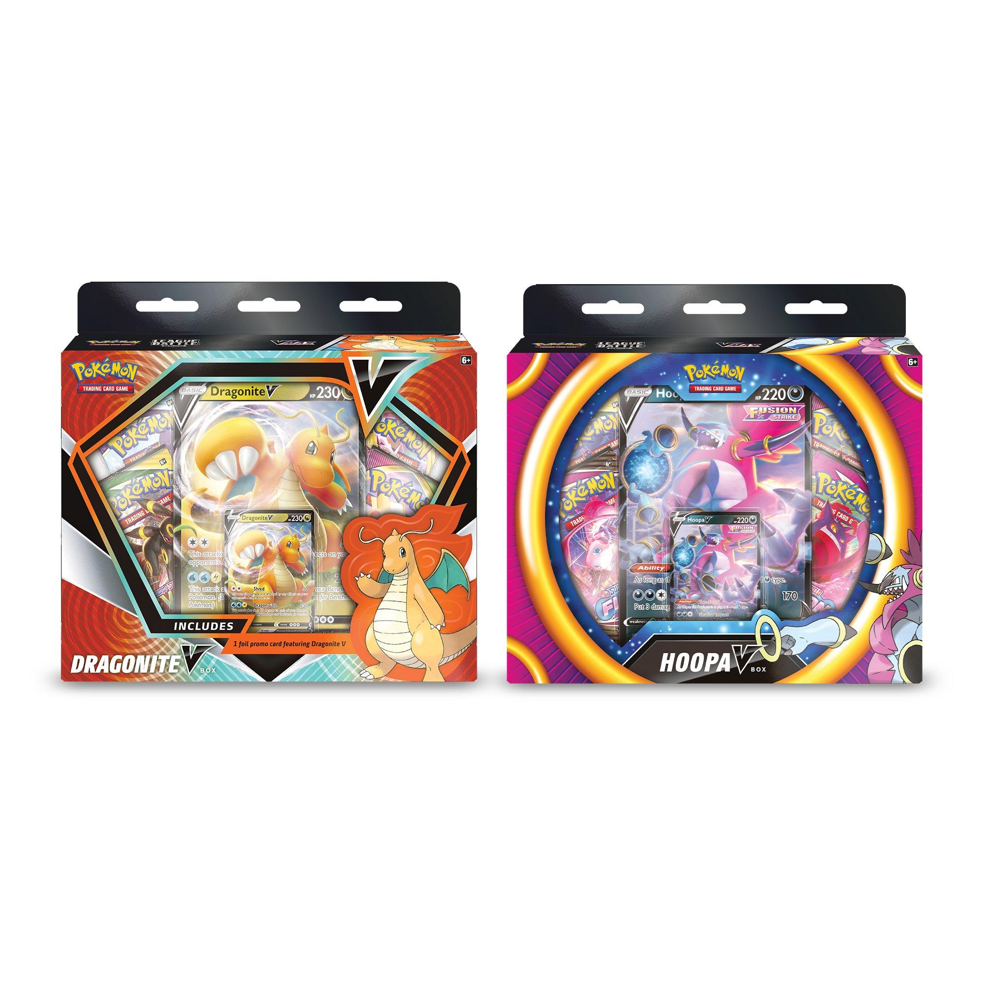 Pokemon Trading Card Game Dragonite V Or Hoopa V Box Assortment Gamestop