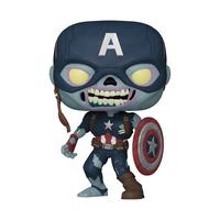 list item 1 of 2 Funko POP! Marvel: What If...? Zombie Captain America Vinyl Bobblehead