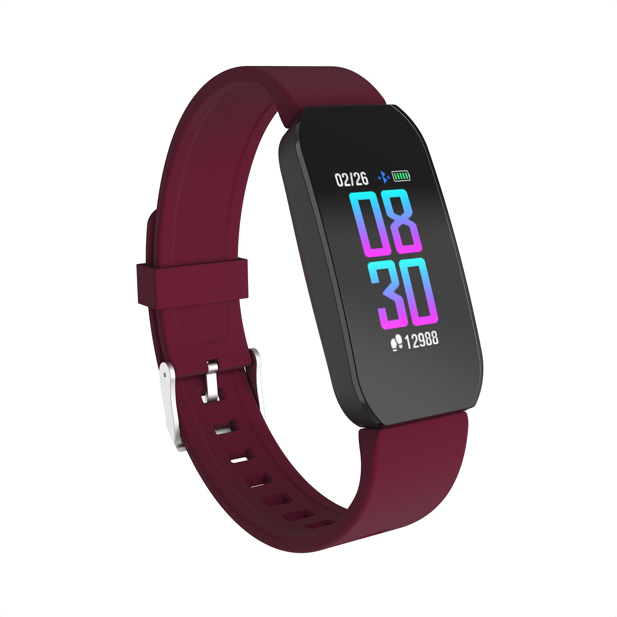 iTOUCH Active Fitness Tracker Burgundy