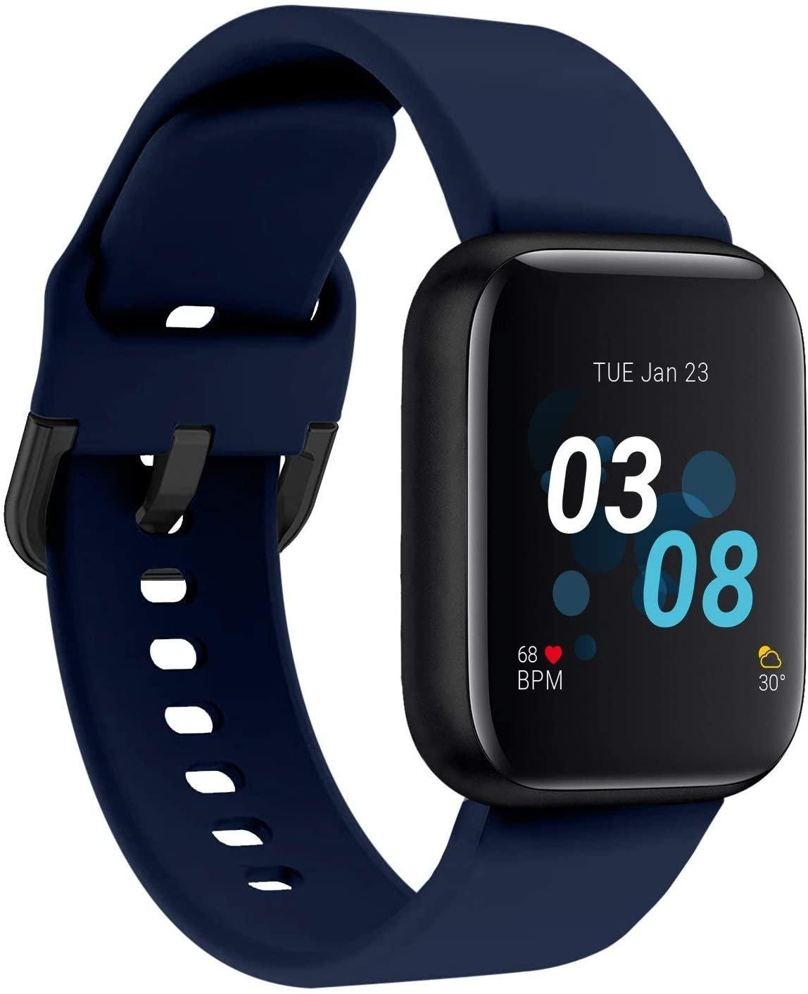 list item 1 of 9 iTOUCH Air 3 40mm Smartwatch Black with Navy Band