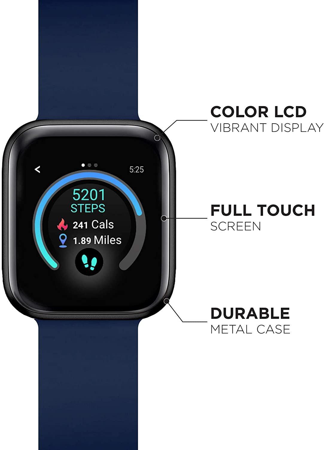 list item 2 of 9 iTOUCH Air 3 40mm Smartwatch Black with Navy Band