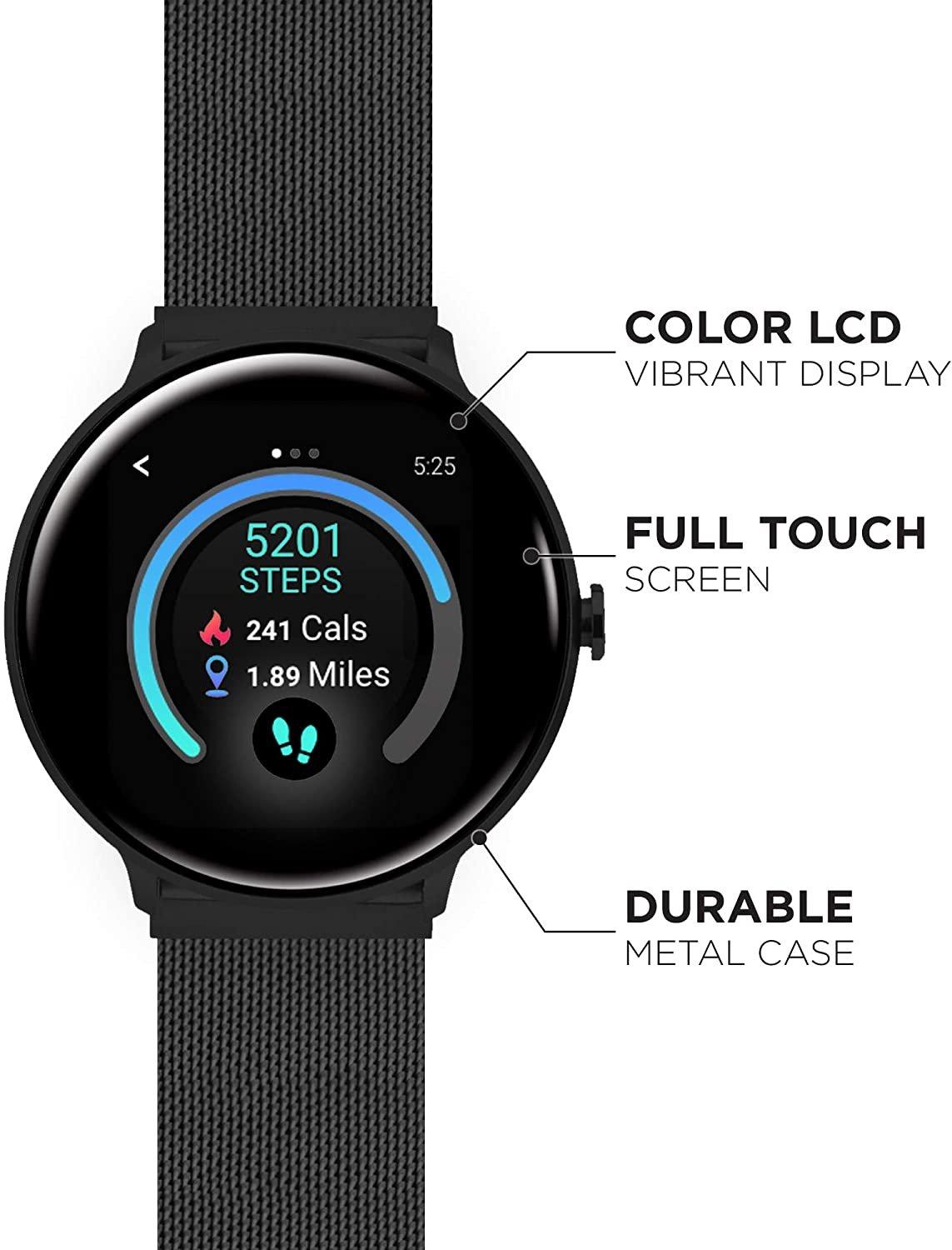 list item 2 of 8 iTOUCH Sport 3 40mm Smartwatch Black with Mesh Band