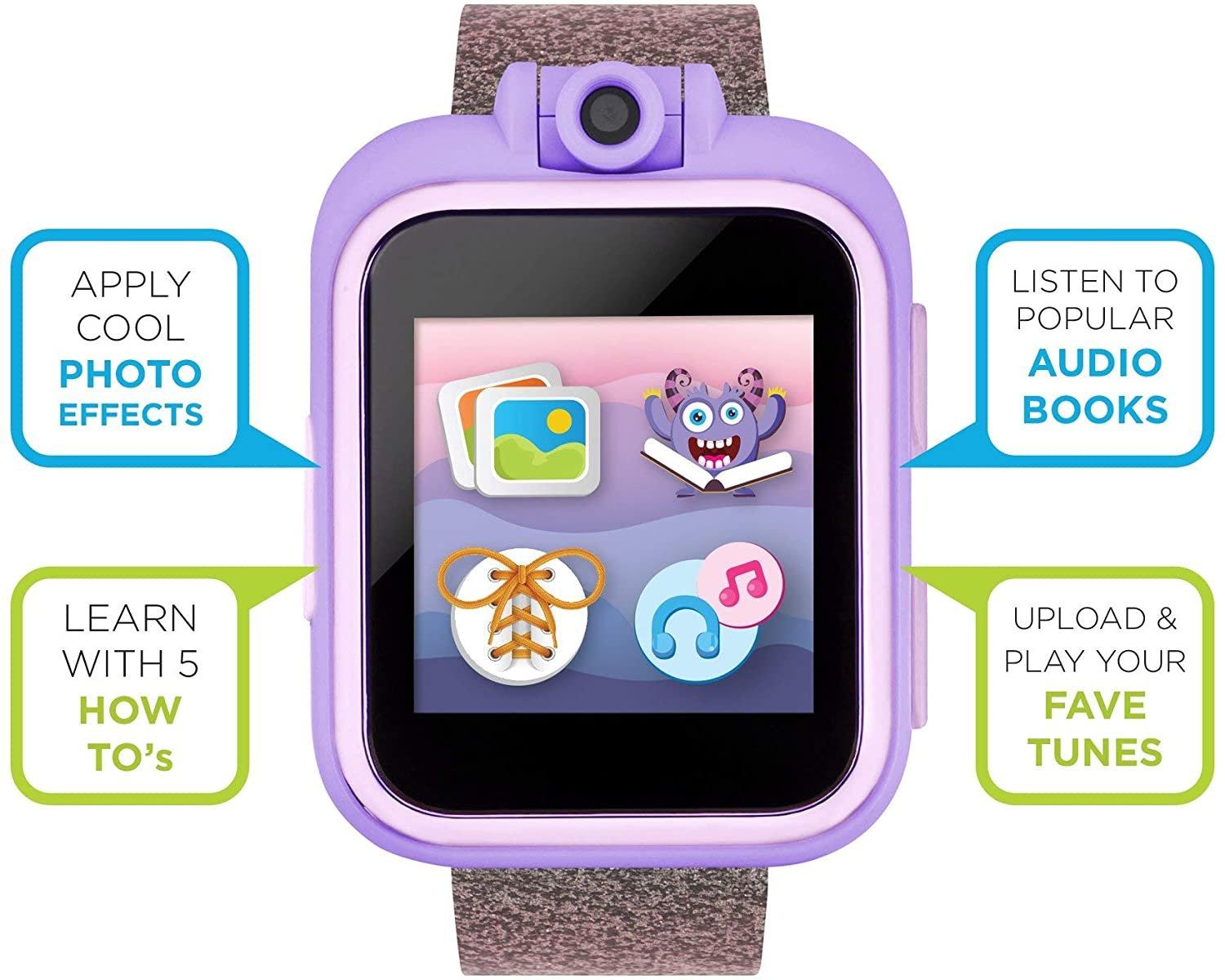 list item 3 of 7 playzoom 2 Kids Smartwatch with Swivel Camera Purple Glitter