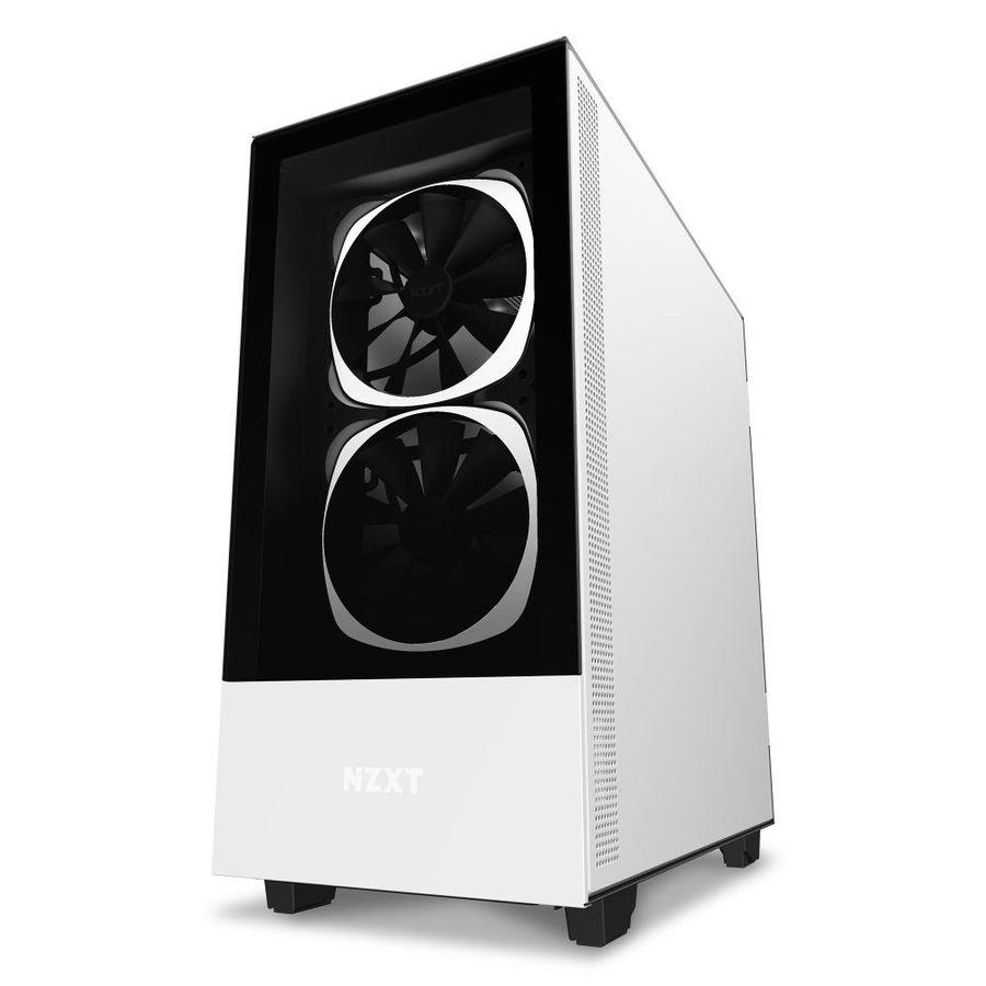 White RGB Empty Medium ATX Gamer PC Case | PC Gaming Tower with Glass Wall