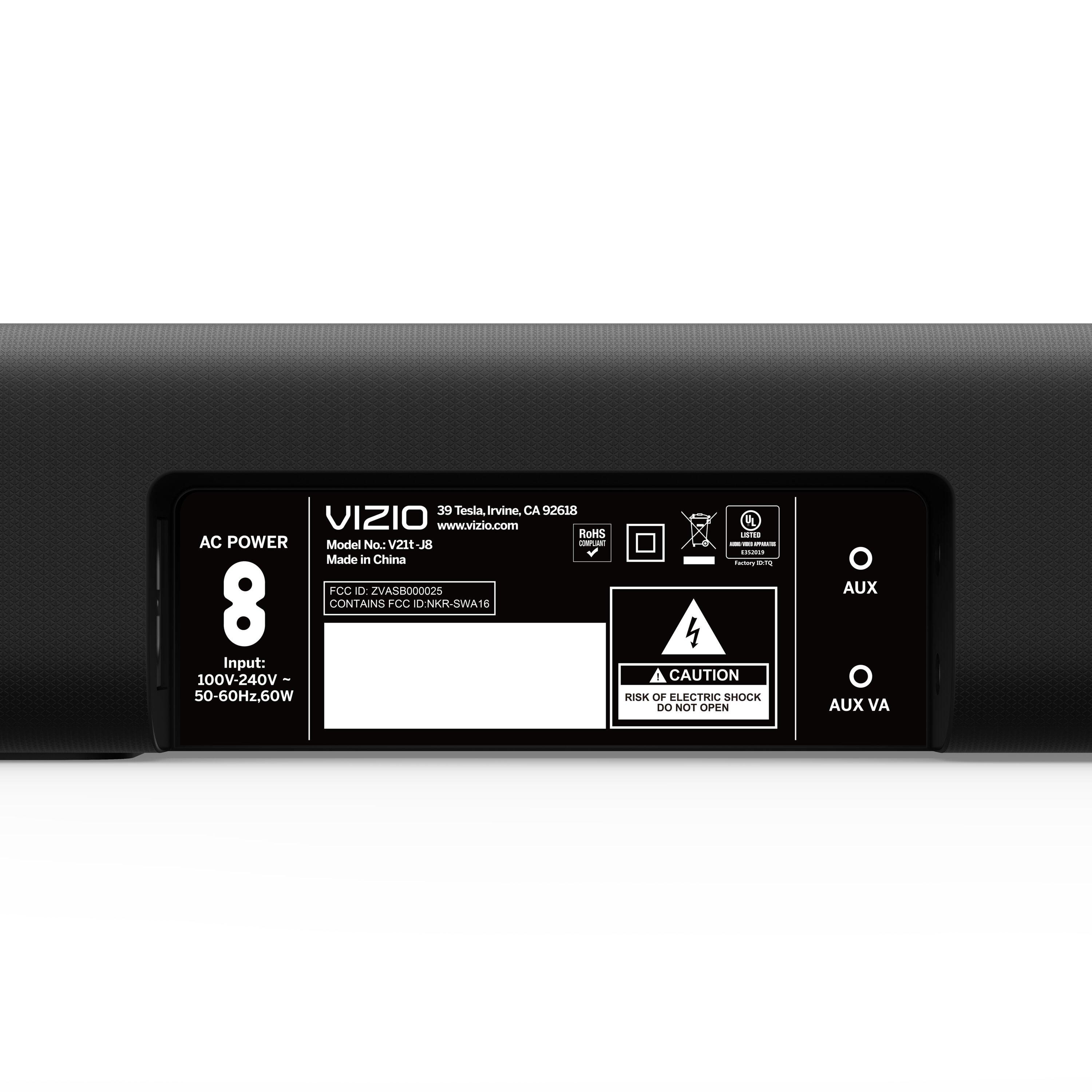 VIZIO V-Series Compact 2.1 Sound Bar with Dolby Audio and DTS Digital Surround Sound V21T-J8