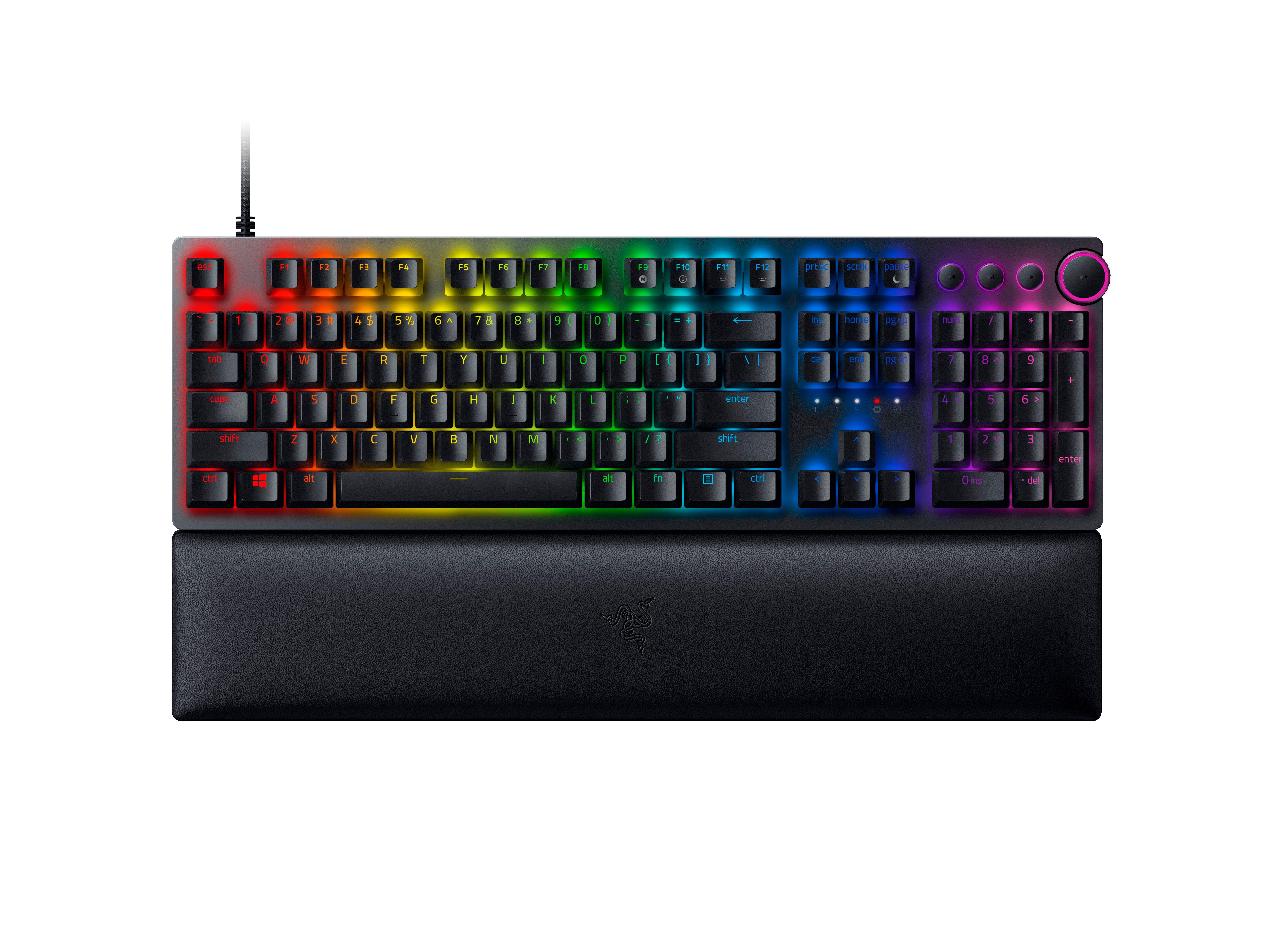 list item 1 of 5 Razer Huntsman V2 Optical Clicky Purple Switch Wired Gaming Keyboard