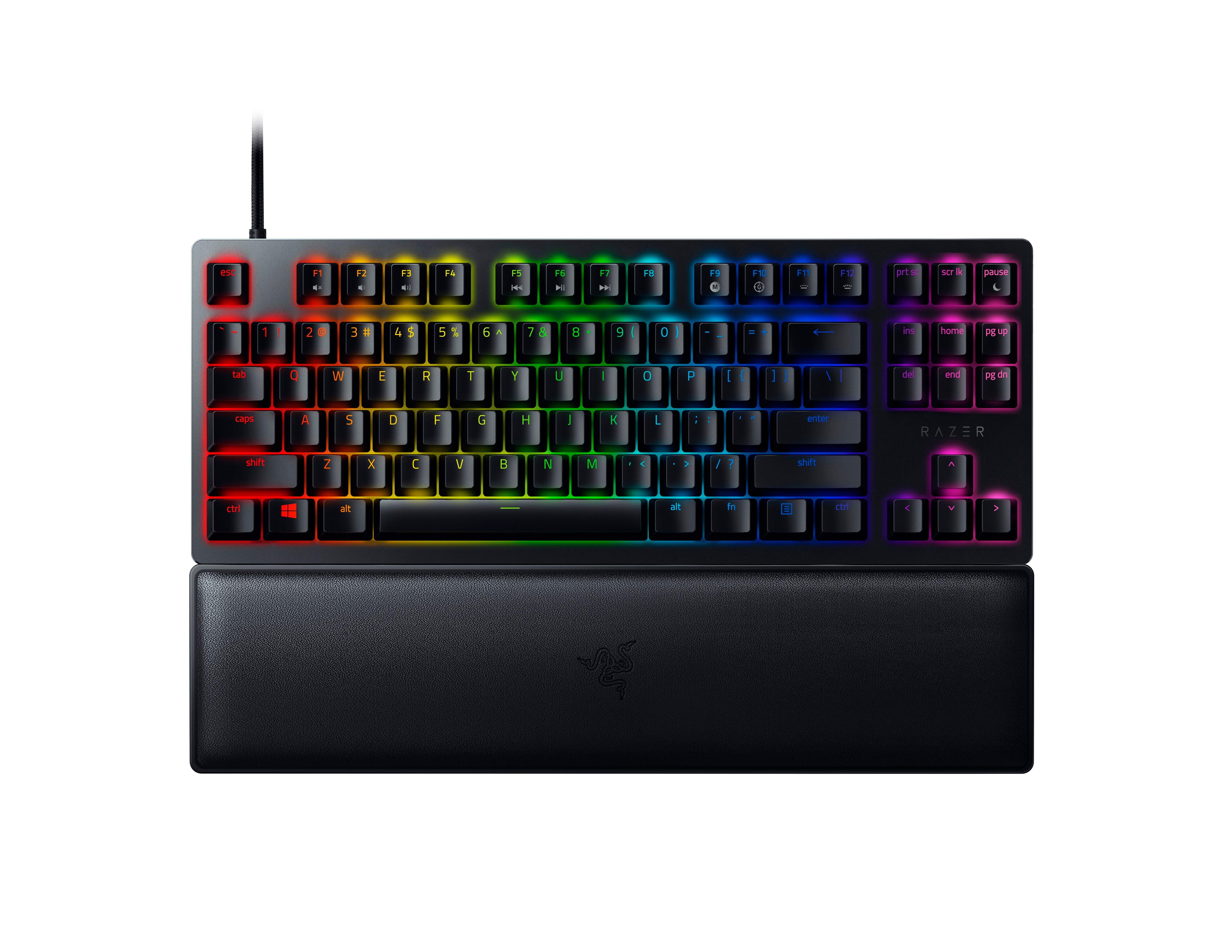 list item 1 of 5 Razer Huntsman V2 Tenkeyless Optical Clicky Purple Switch Wired Gaming Keyboard