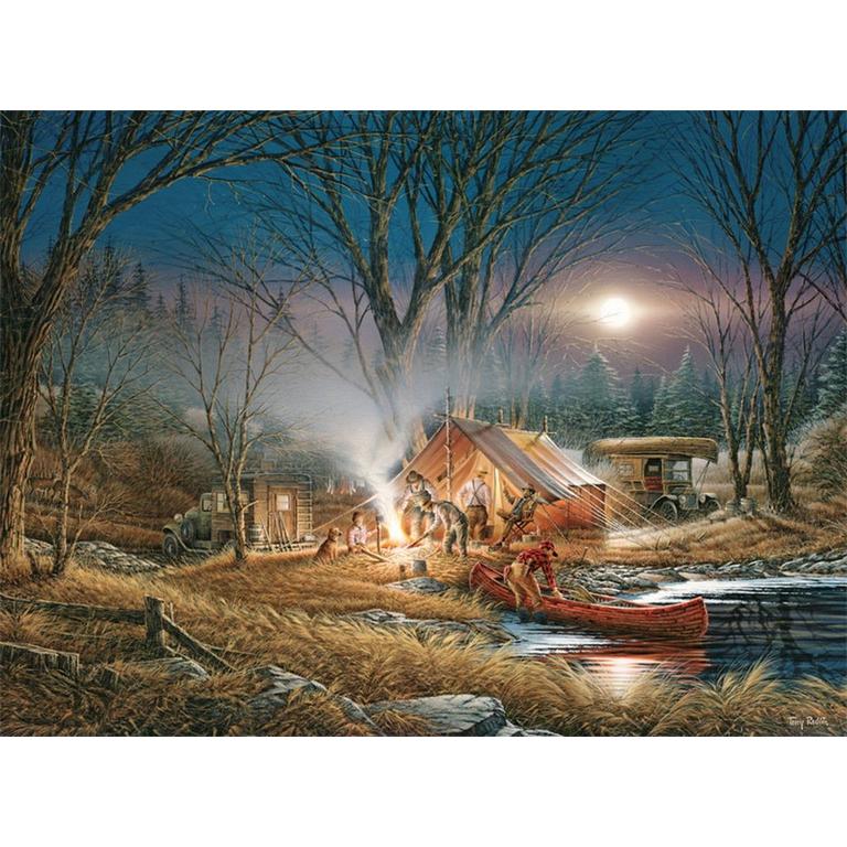 Buffalo Games Terry Redlin Shoreline Neighbors Lake Cabin 1000 PC Puzzle for sale online