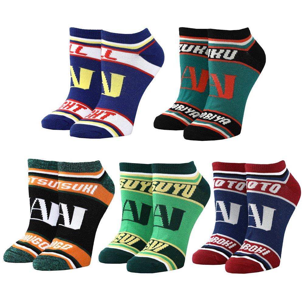 list item 1 of 7 My Hero Academia Character Mix and Match Ankle Socks 5 Pack