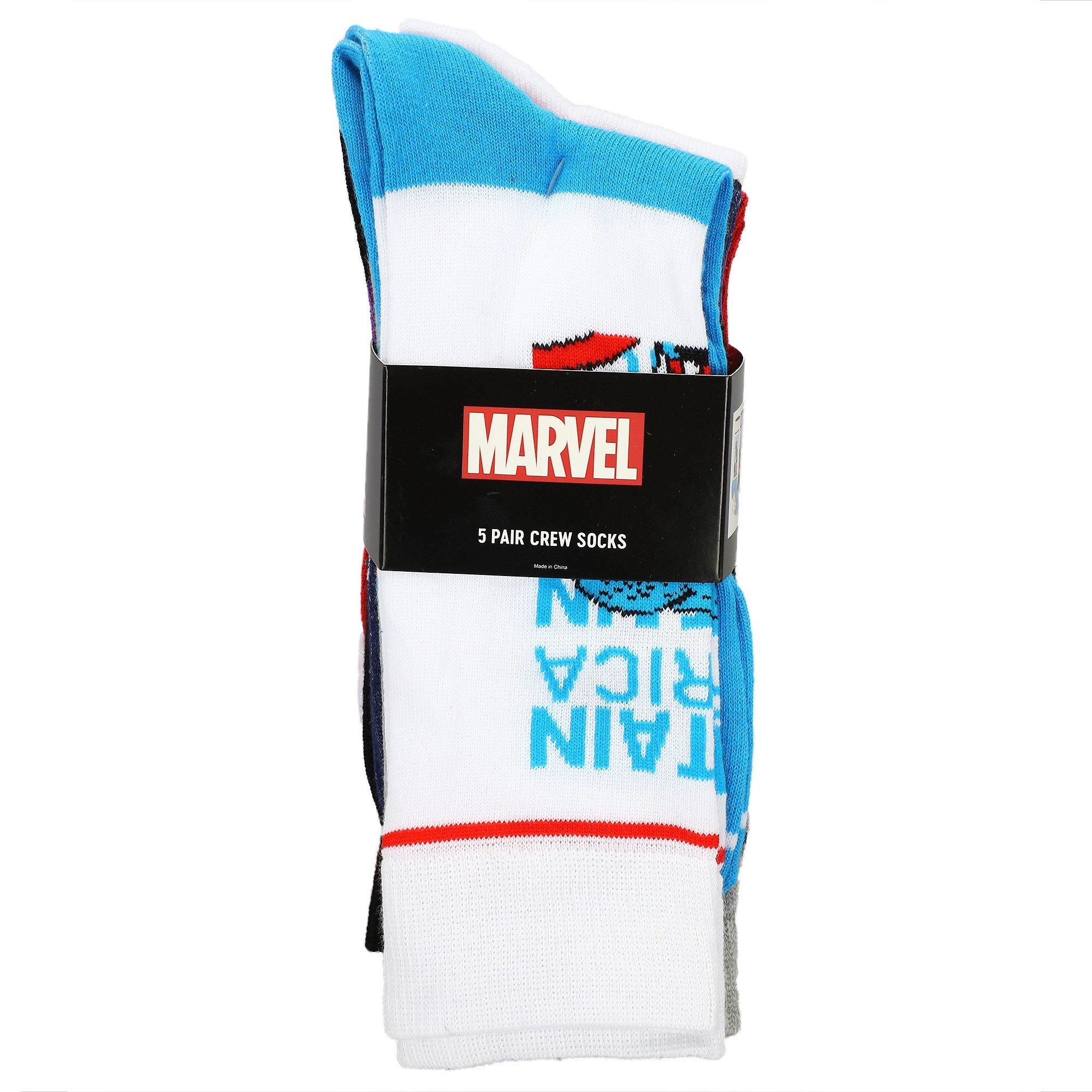 list item 7 of 7 Marvel Avengers Crew Socks 5 Pack