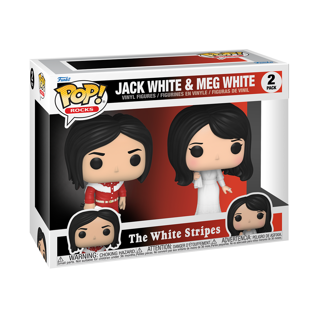 list item 2 of 2 Funko POP! Rocks: The White Stripes Jack White and Meg White 2 Pack 3.9-in Vinyl Figures