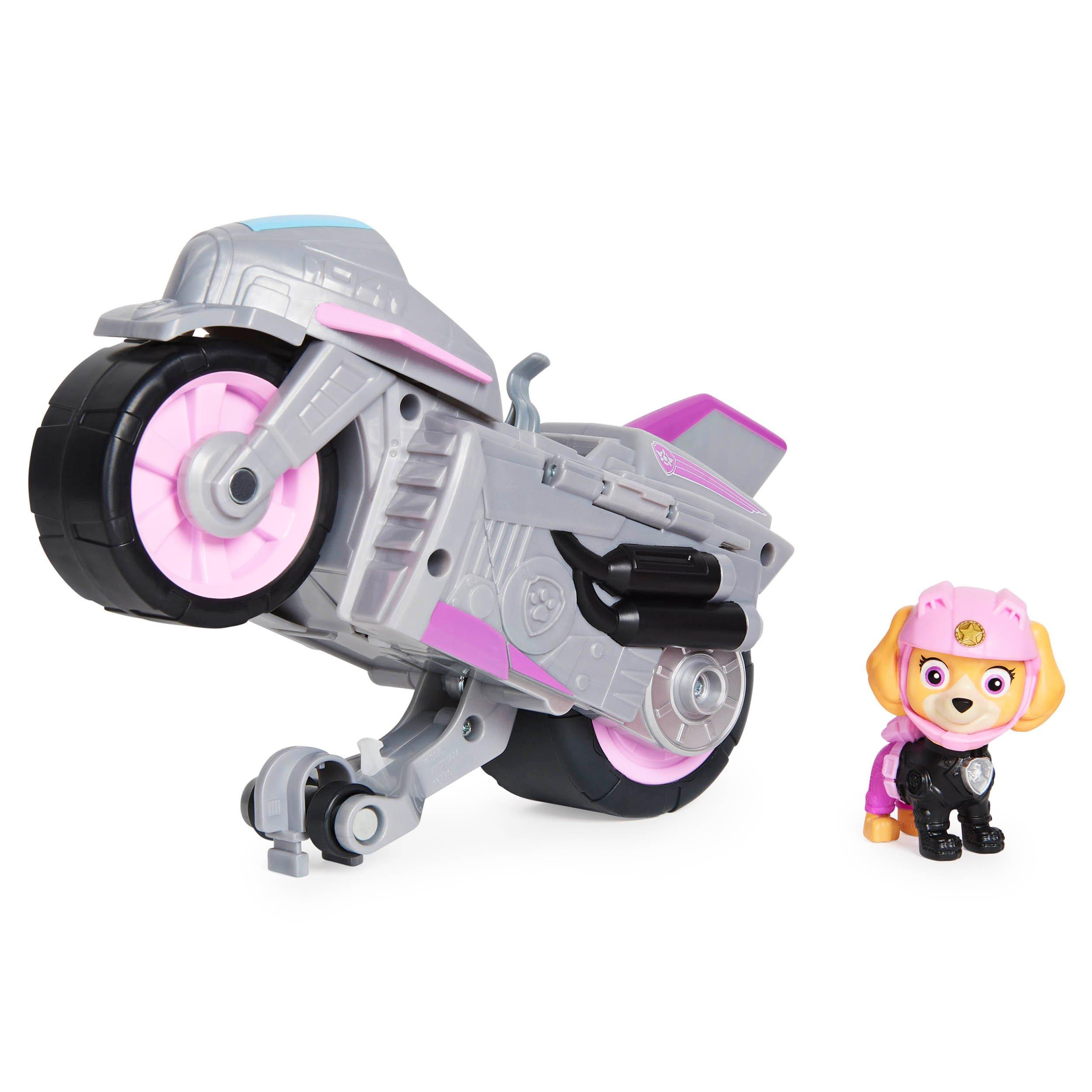 PAW Patrol Moto Deluxe Pull Back Motorcycle Vehicle with Wheelie Feature and Toy Set | GameStop
