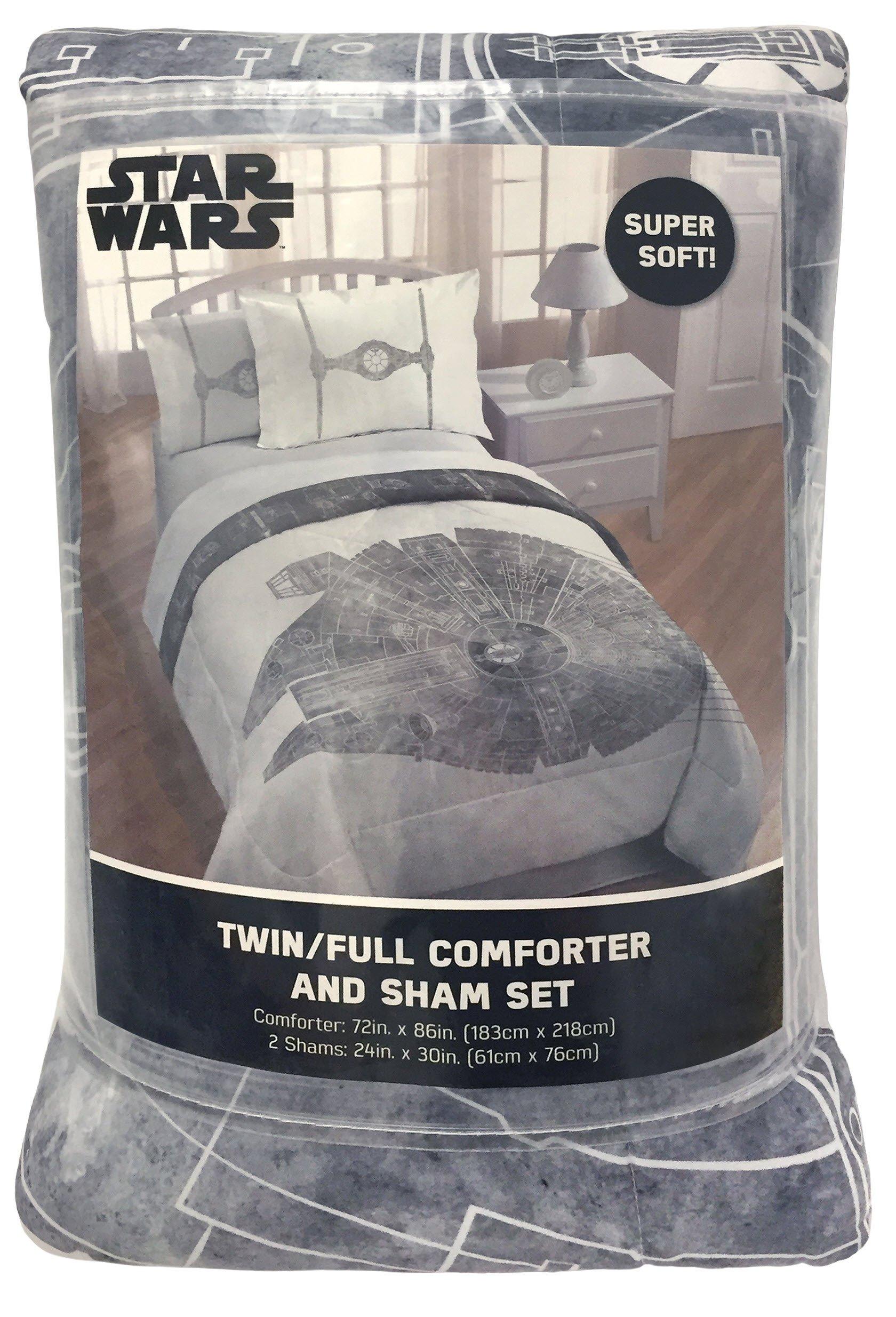 Jay Franco Star Wars Classic Millenium Falcon Twin/Full Comforter and Sham Set