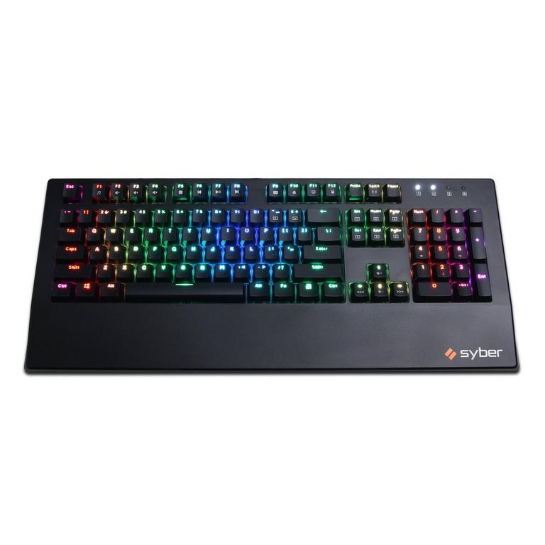 CyberPowerPC Syber K1 SKMB204 RGB Mechanical Gaming Keyboard with Kontact Black (Linear) Mechanical Switches - GameStop