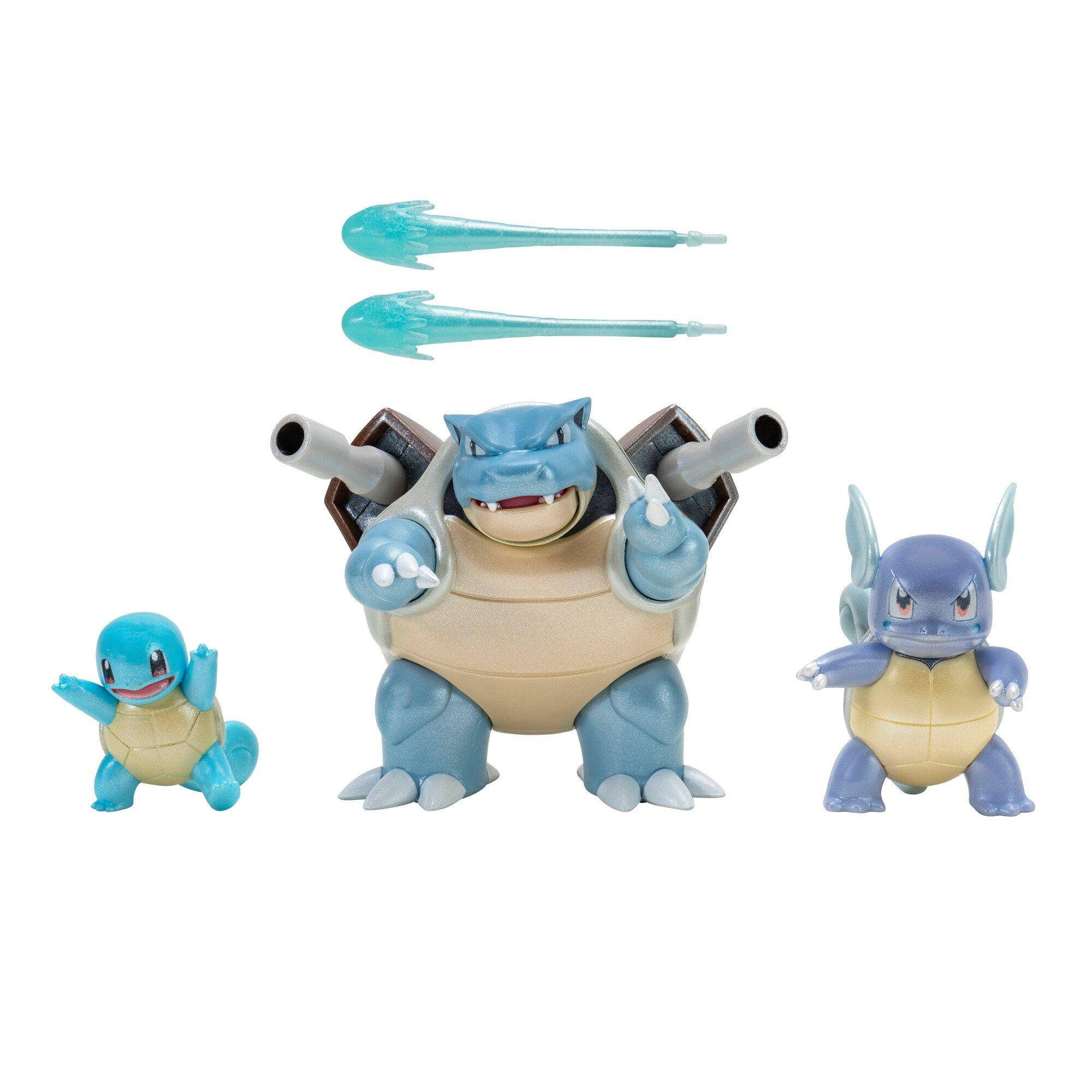 Pokemon Select Evolution Action Figure 3-Pack - Squirtle, Wartotle,  Blastoise