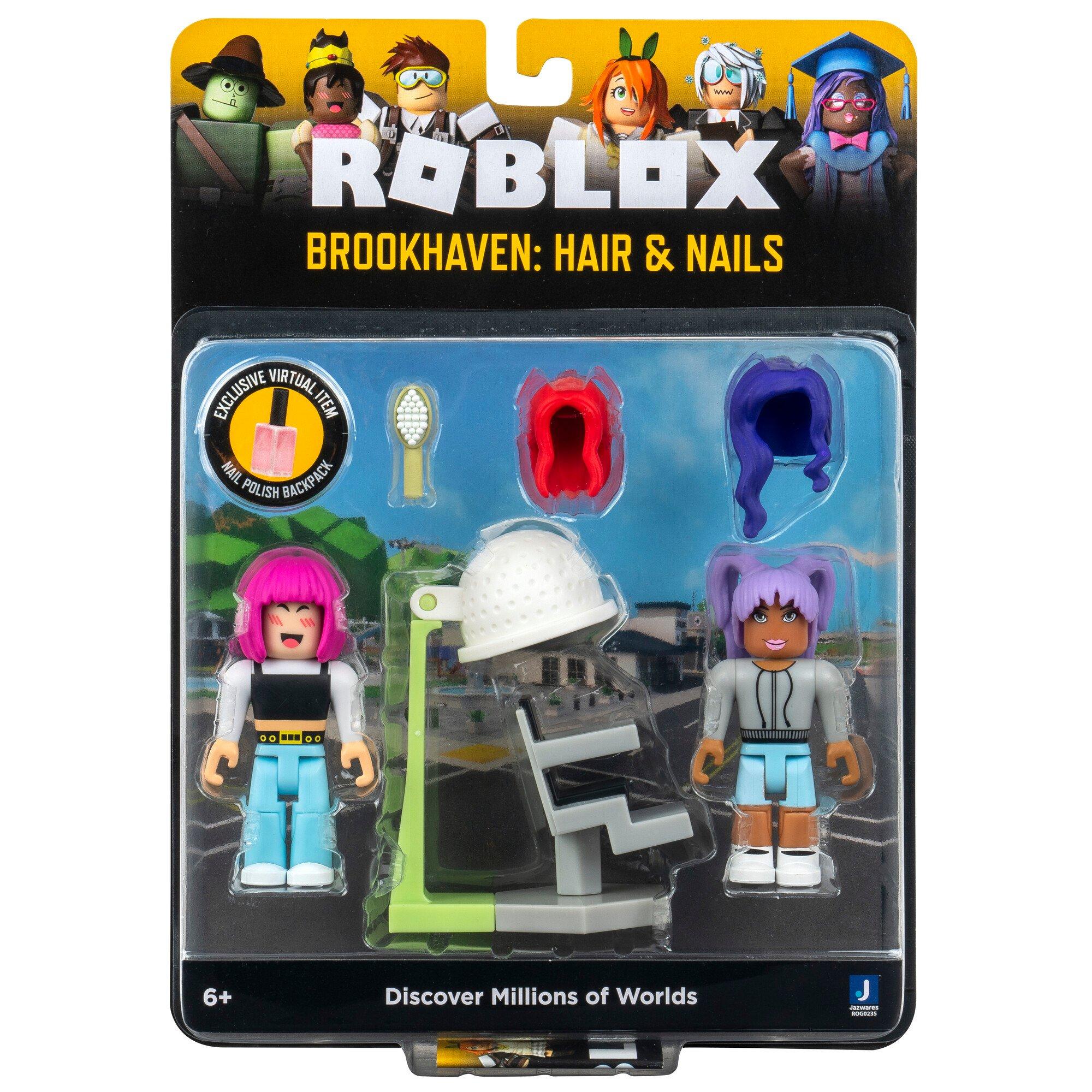 list item 3 of 4 Jazwares Roblox Brookhaven: Hair and Nails Game Pack