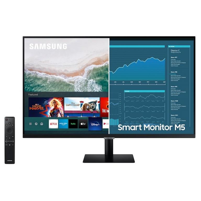 Samsung 32-in M5 FHD (1920x1080) 60Hz Smart Monitor with Streaming TV LS32AM500NNXZA Samsung GameStop
