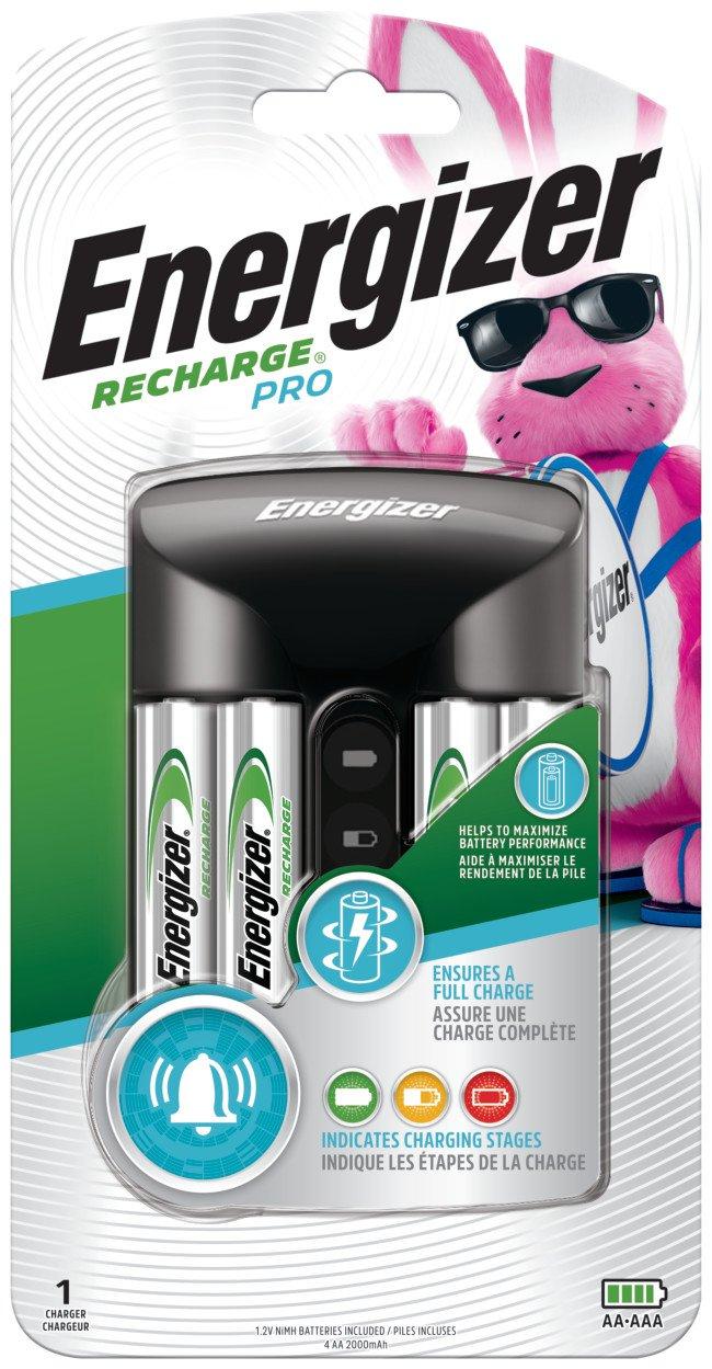 Energizer Rechargeable AA and AAA Battery Charger with 4 AA NiMH Rechargeable Batteries
