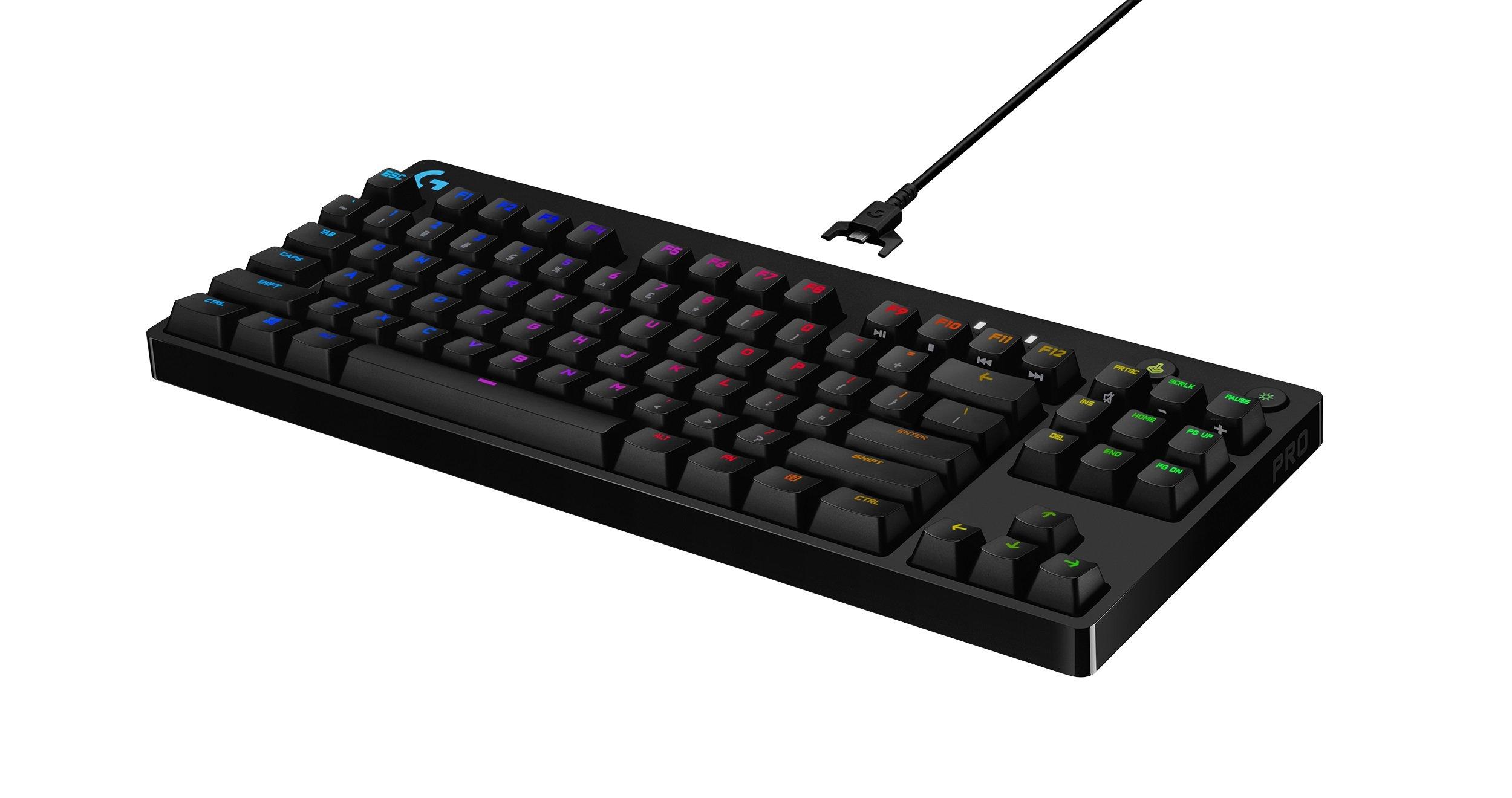 list item 2 of 4 Logitech G PRO Blue Clicky Wired Mechanical Gaming Keyboard