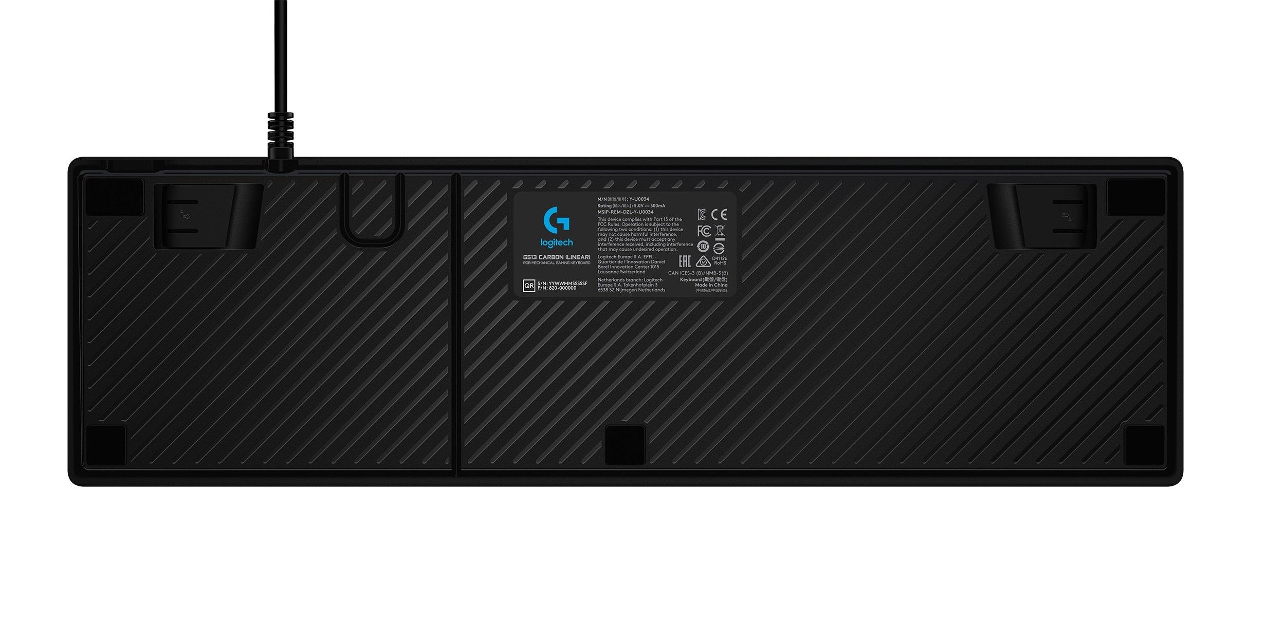 Logitech G513 Carbon Lightsync Wired Mechanical Gaming Keyboard - RGB GX Brown Switches