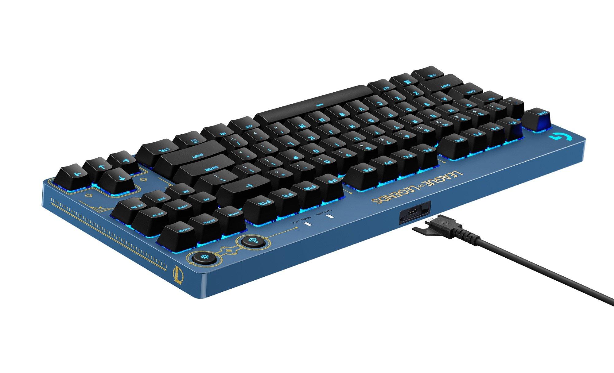 Logitech G PRO Mechanical Gaming Keyboard - Ultra-Portable Tenkeyless  Design, Detachable USB Cable, LIGHTSYNC RGB Backlit Keys, Official League  of