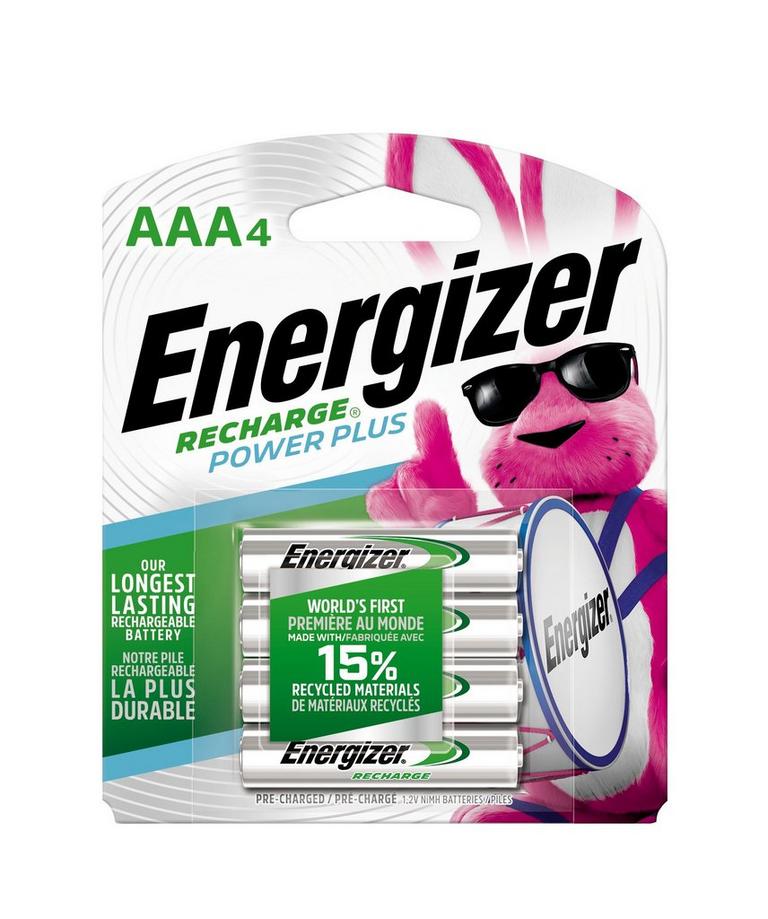 Energizer Power Plus Rechargeable Batteries 4 Pack - AAA
