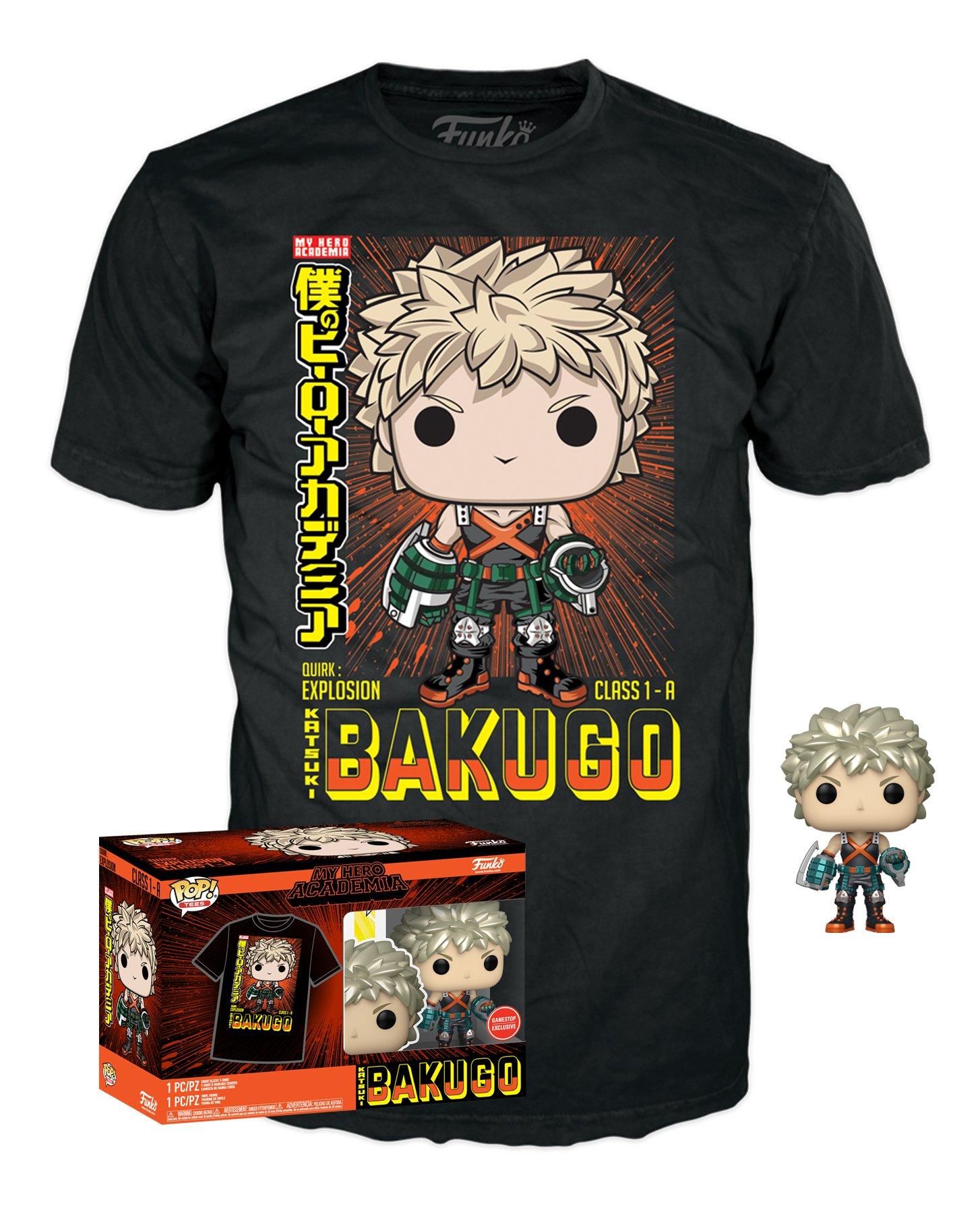 Funko My Hero Academia POP Katsuki Bakugo and T Shirt GameStop Exclusive GameStop