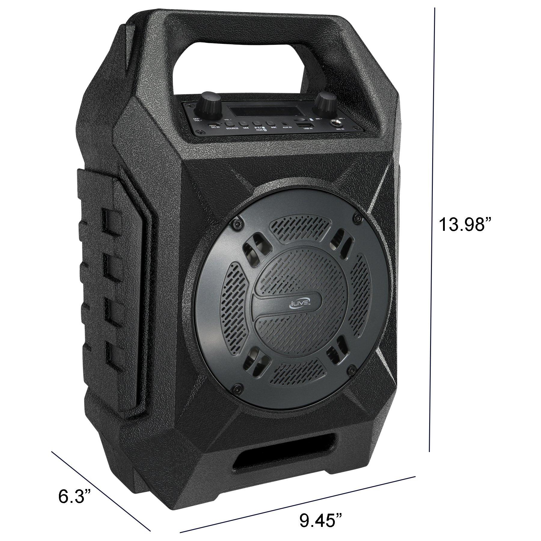 iLive Bluetooth Tailgate Speaker with LED Light Effects