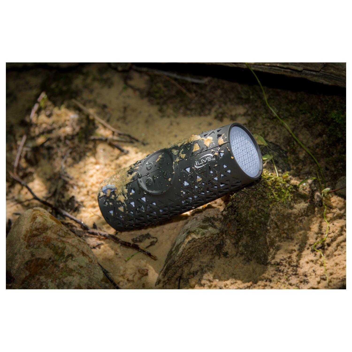 list item 5 of 5 iLive Rugged Portable Bluetooth Waterproof Speaker, Black/Grey