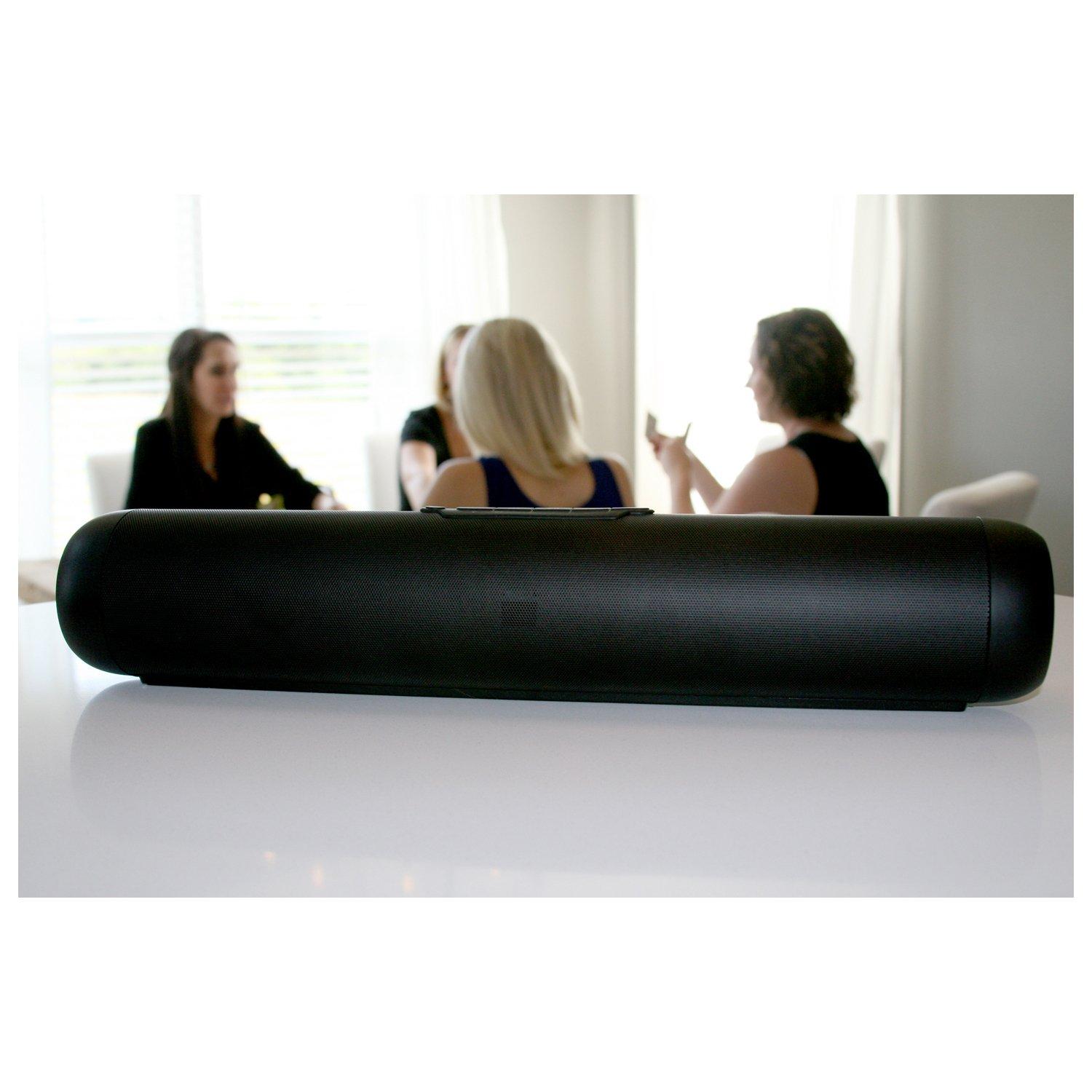 iLive Platinum WiFi Bluetooth Sound Bar with Rechargeable battery, Black