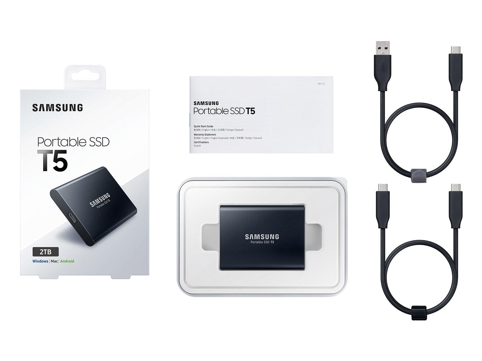 list item 6 of 6 Samsung T5 2TB USB-C External Portable Solid State Drive