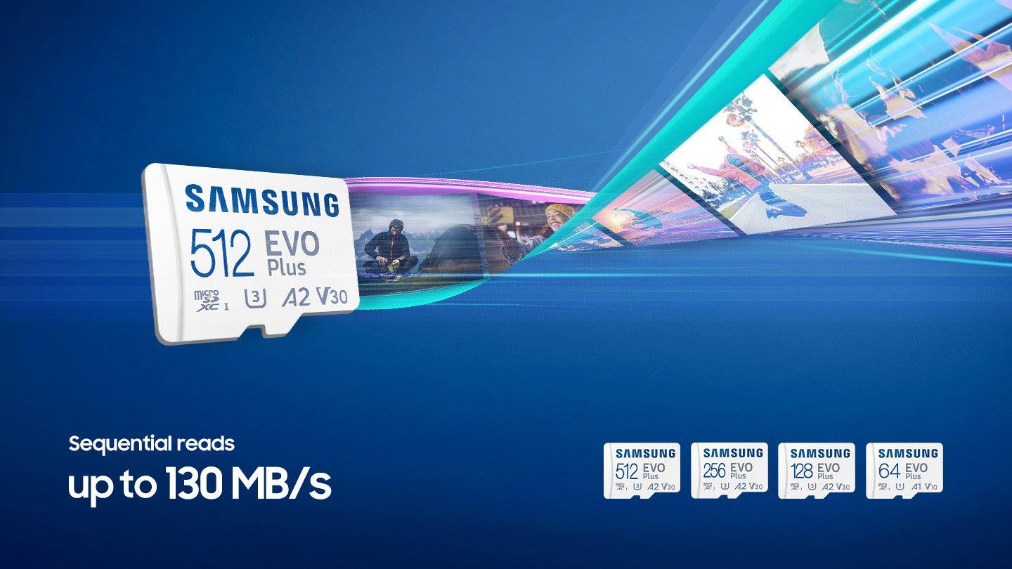 Samsung EVO Plus microSDXC Memory Card with Adapter 128GB