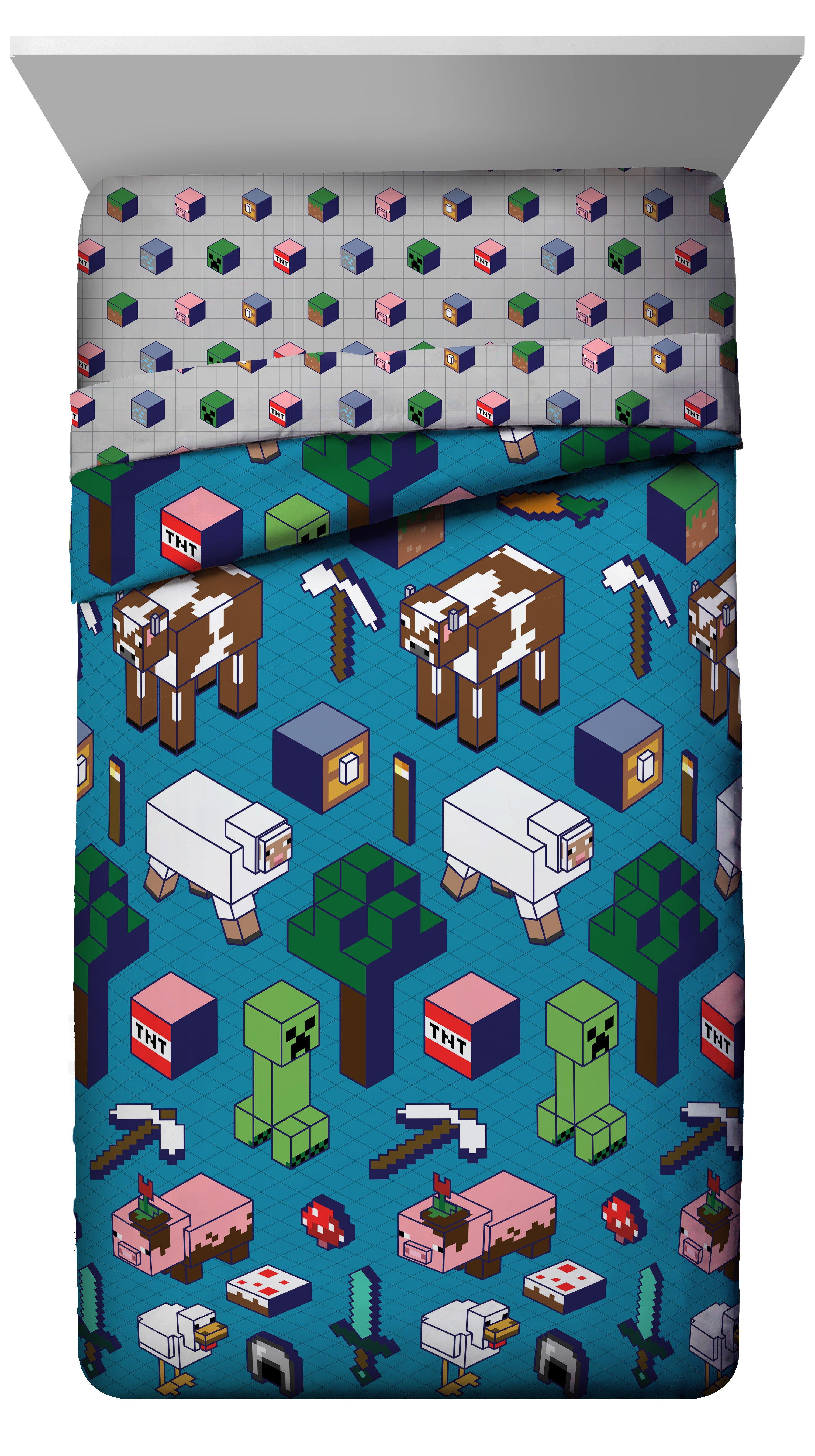 Jay Franco Minecraft Isometric Animals Twin Comforter