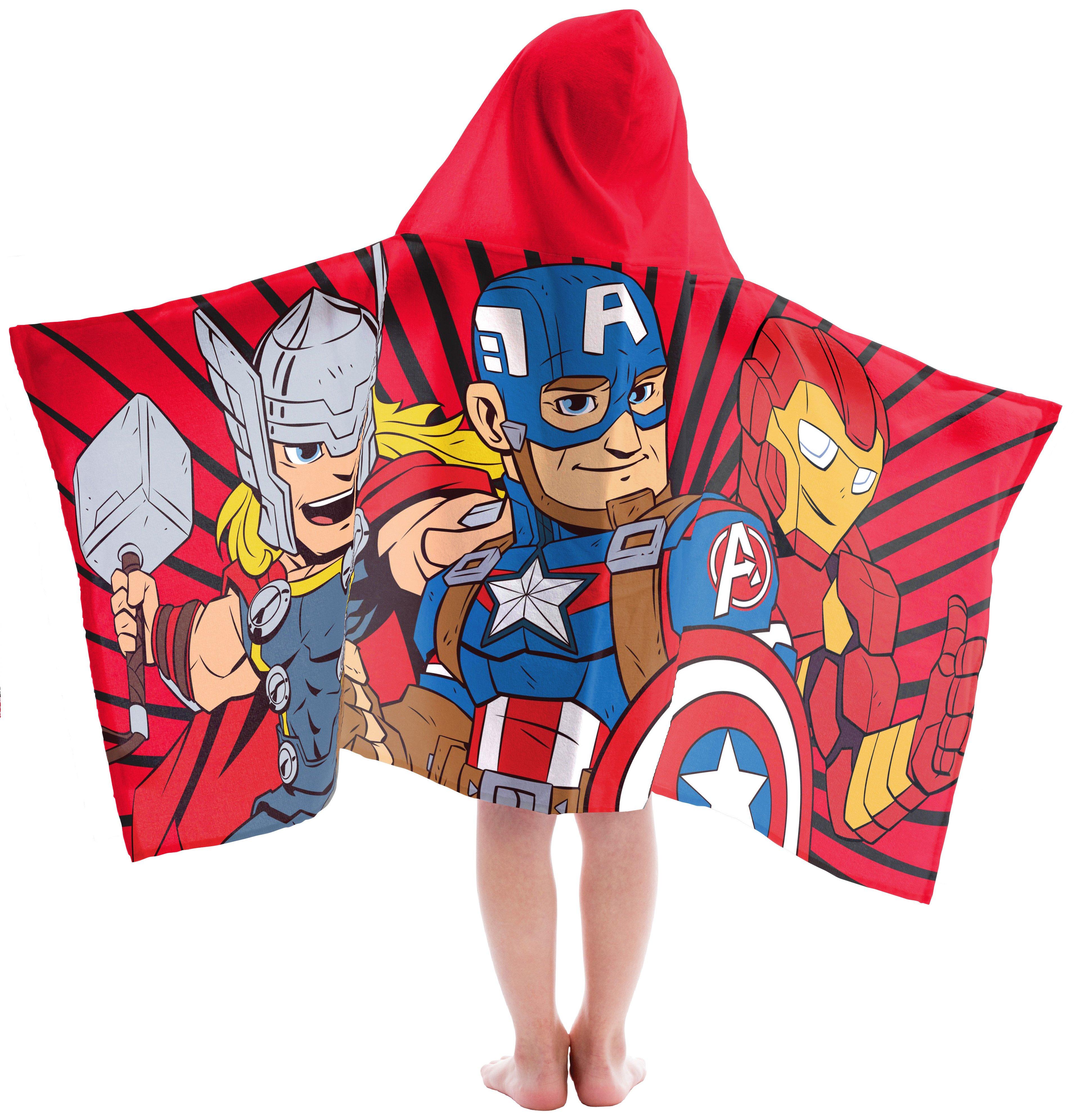 list item 2 of 3 Jay Franco Marvel Super Hero Adventures Super Stars Hooded Towel