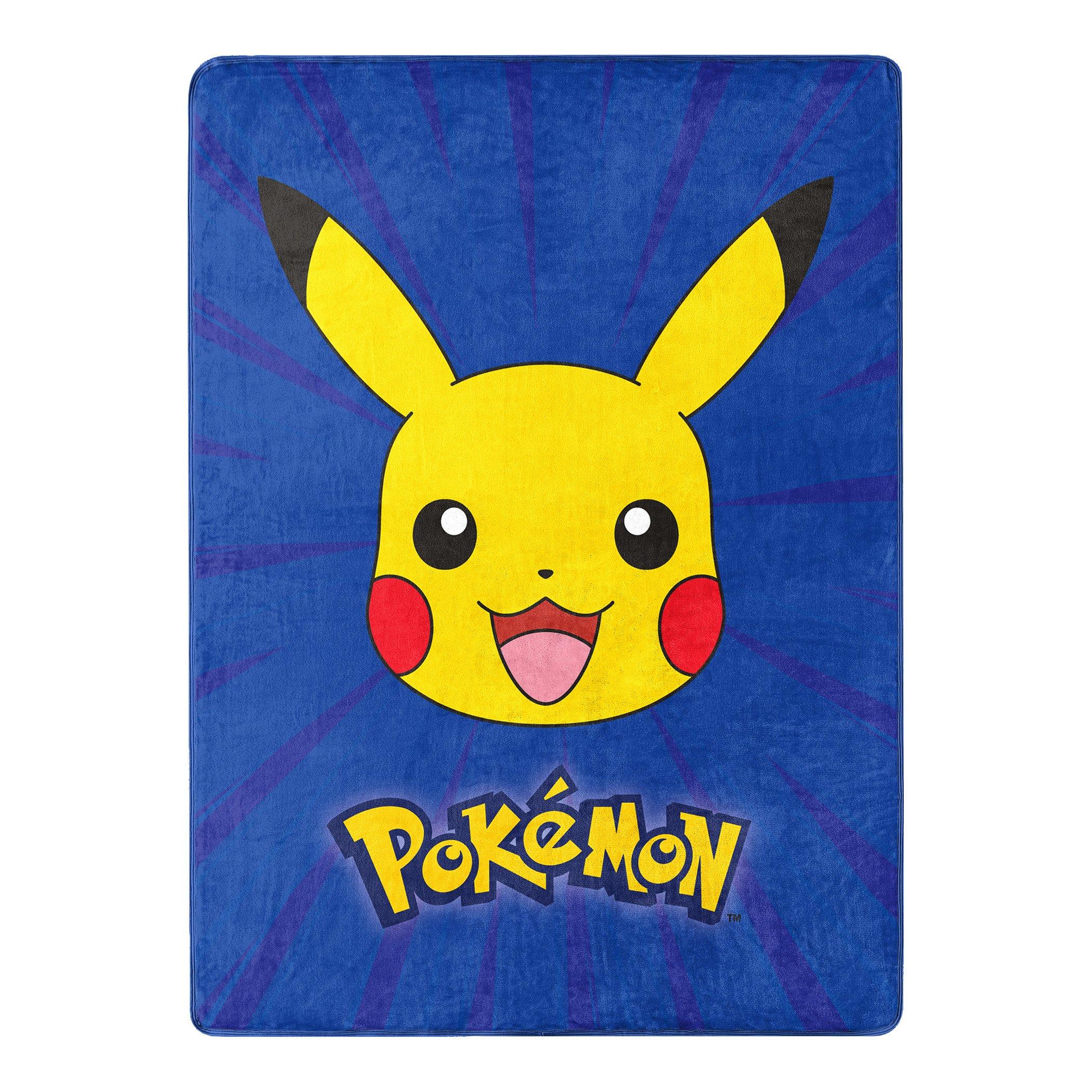 TheNorthwest Pokemon Burst Pikachu Silk Throw Blanket 46x60