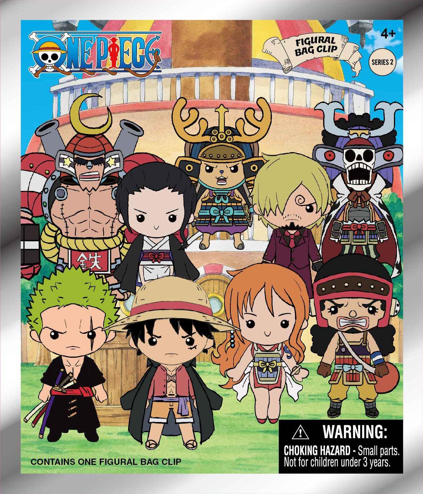 One Piece Series 2 3D Foam Bag Clip Random 6-Pack