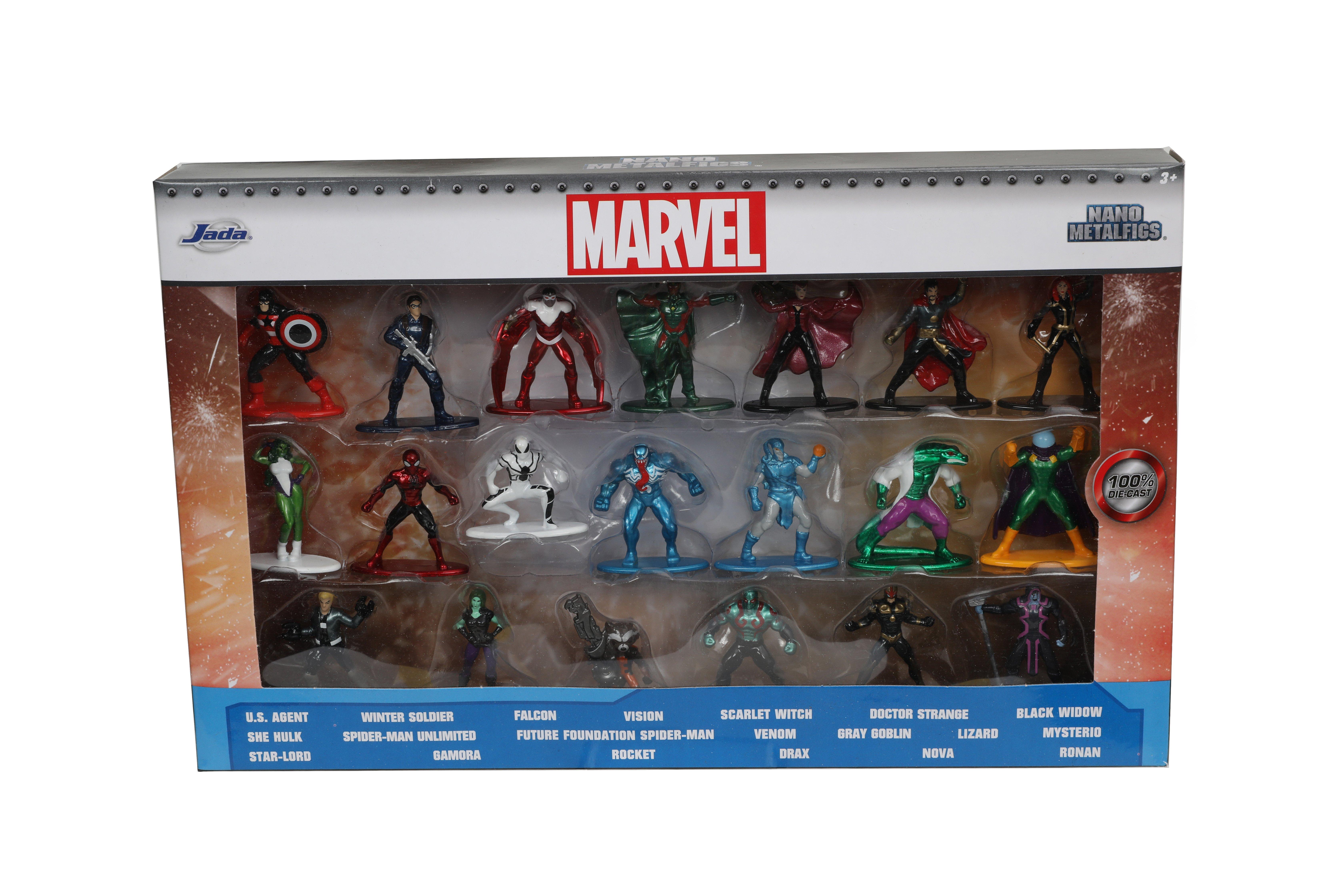 Jada Toys Nano Metalfigs Marvel 1.65in DieCast Figure Set of 20 Wave 4