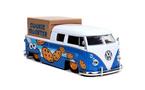 Jada Toys Hollywood Rides Sesame Street 1962 Volkswagen Bus 1:24 Scale Die-Cast Car with Talking Cookie Monster Figure
