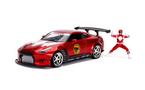 Jada Toys Hollywood Rides Power Rangers 2009 Nissan GT-R &#40;R35&#41; 1:24 Scale Die-Cast Car with Red Ranger Figure
