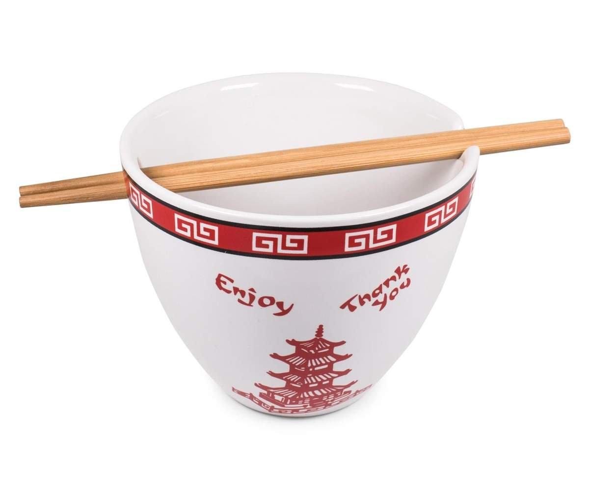 Bowl Bop Chinese Takeout Box Ramen Bowl with Chopsticks