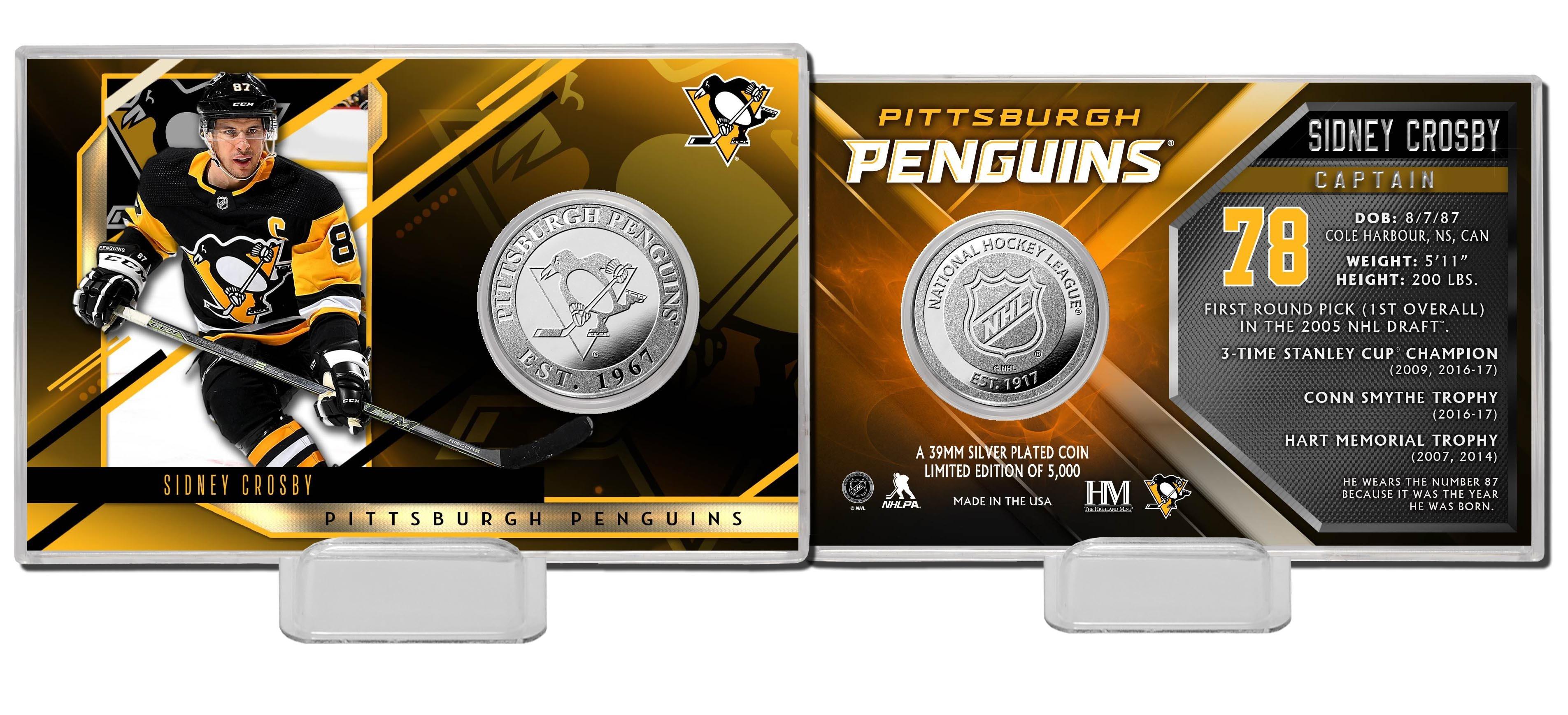 Pittsburgh Penguins 5-Time Stanley Cup Champions Deluxe Gold Coin & Banner Collection, Highland Mint