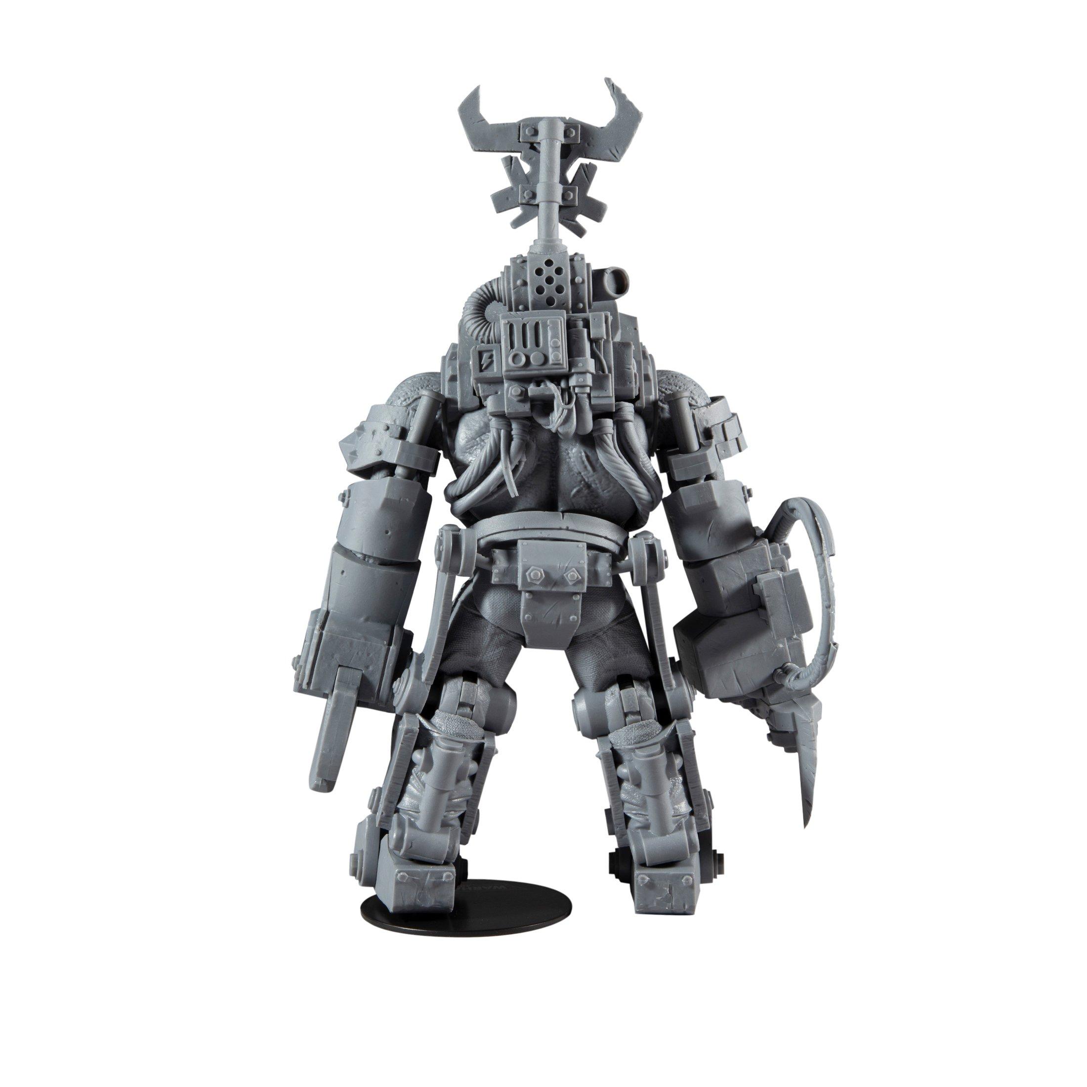 McFarlane Toys Warhammer 40,000 Ork Meganob with Buzzsaw & Base Mega Action  Figure, 7 Inch