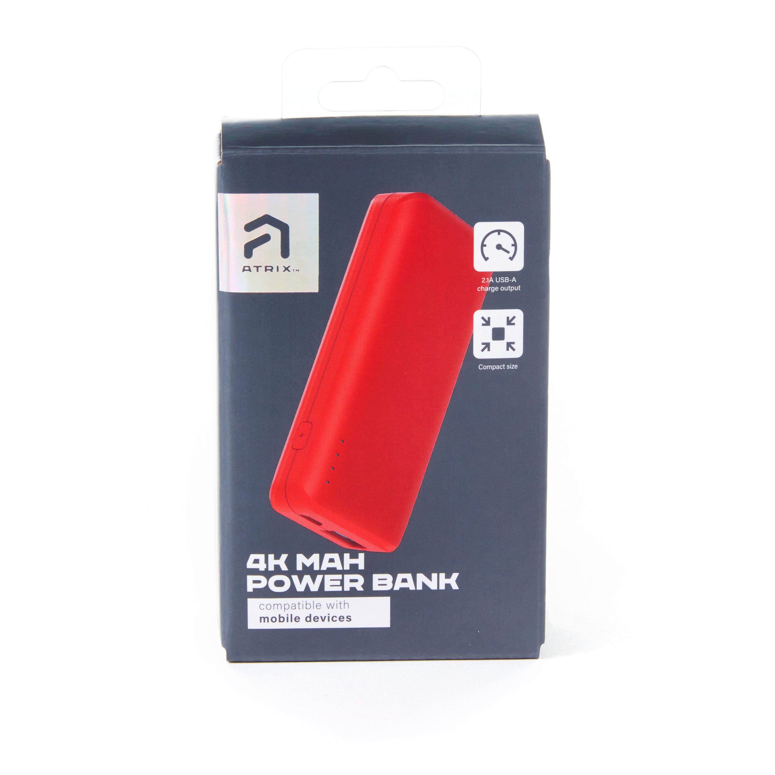 Atrix 4K Powerbank with Micro USB Charging Cable