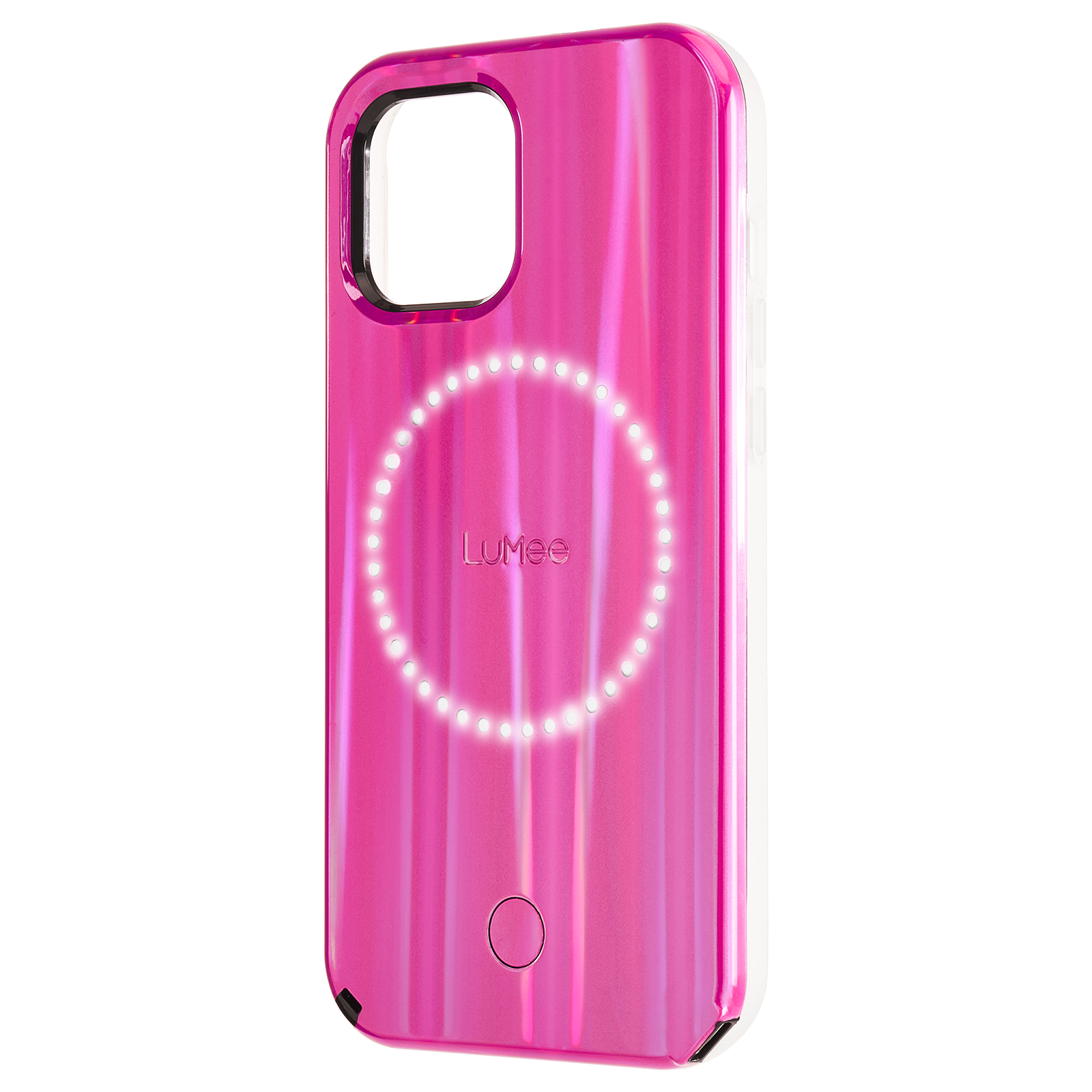 LuMee Halo Selfie Light Case for iPhone 13/13 Pro Hot Pink Voltage